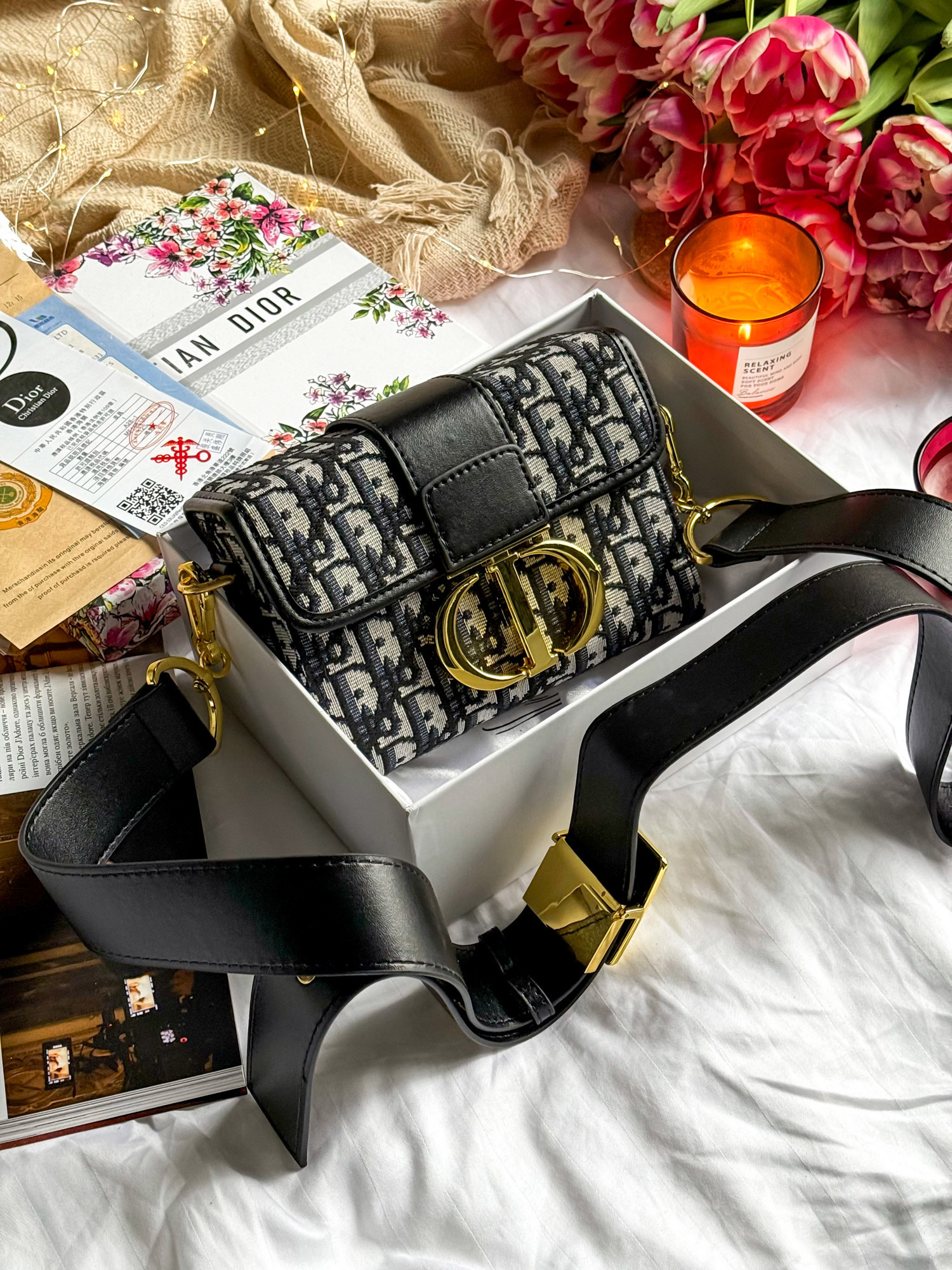 Christian Dior 30 Montaigne Bag Black/Beige [оригінальна коробка - 2