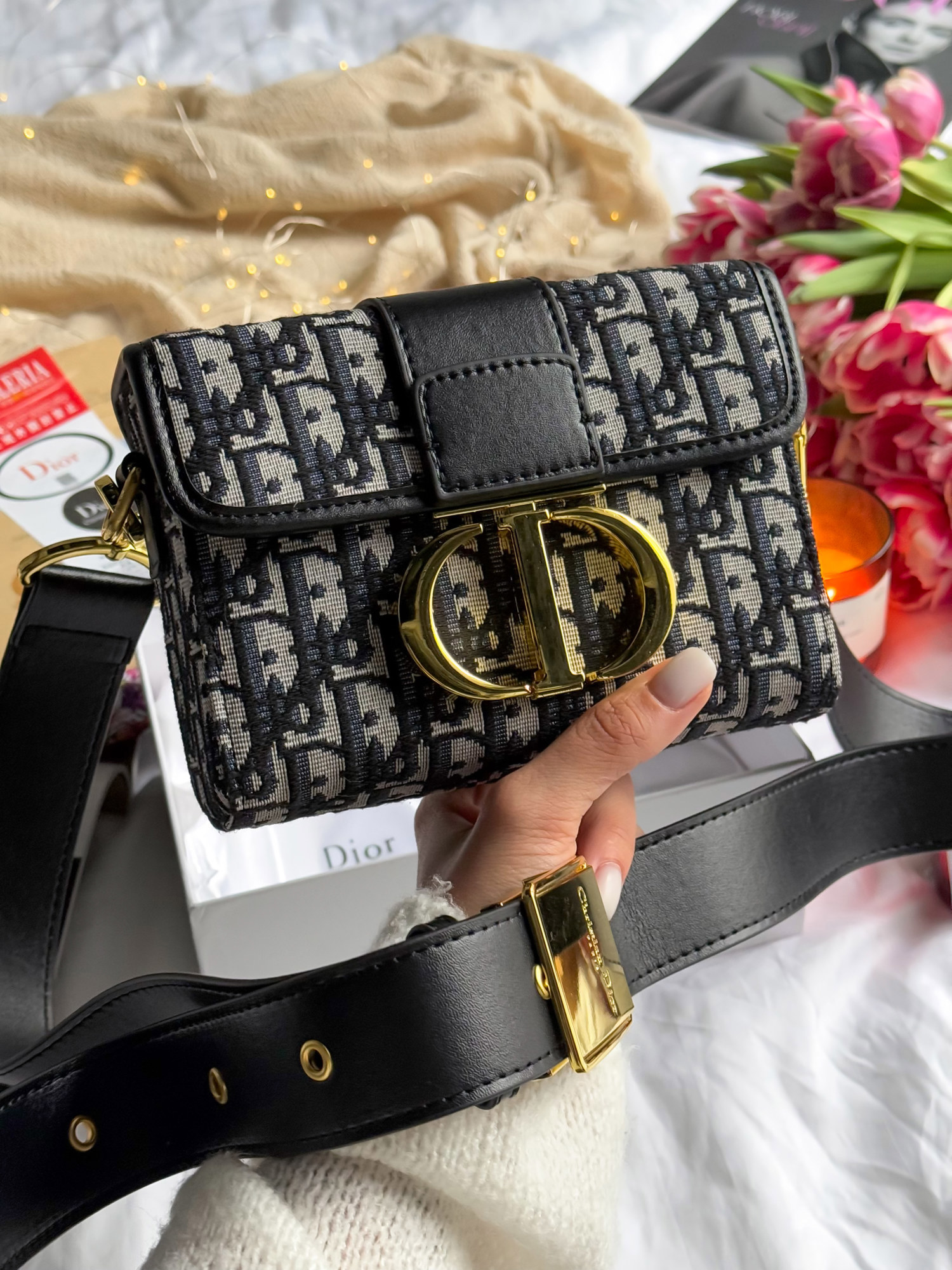 Christian Dior 30 Montaigne Bag Black/Beige [оригінальна коробка - 10