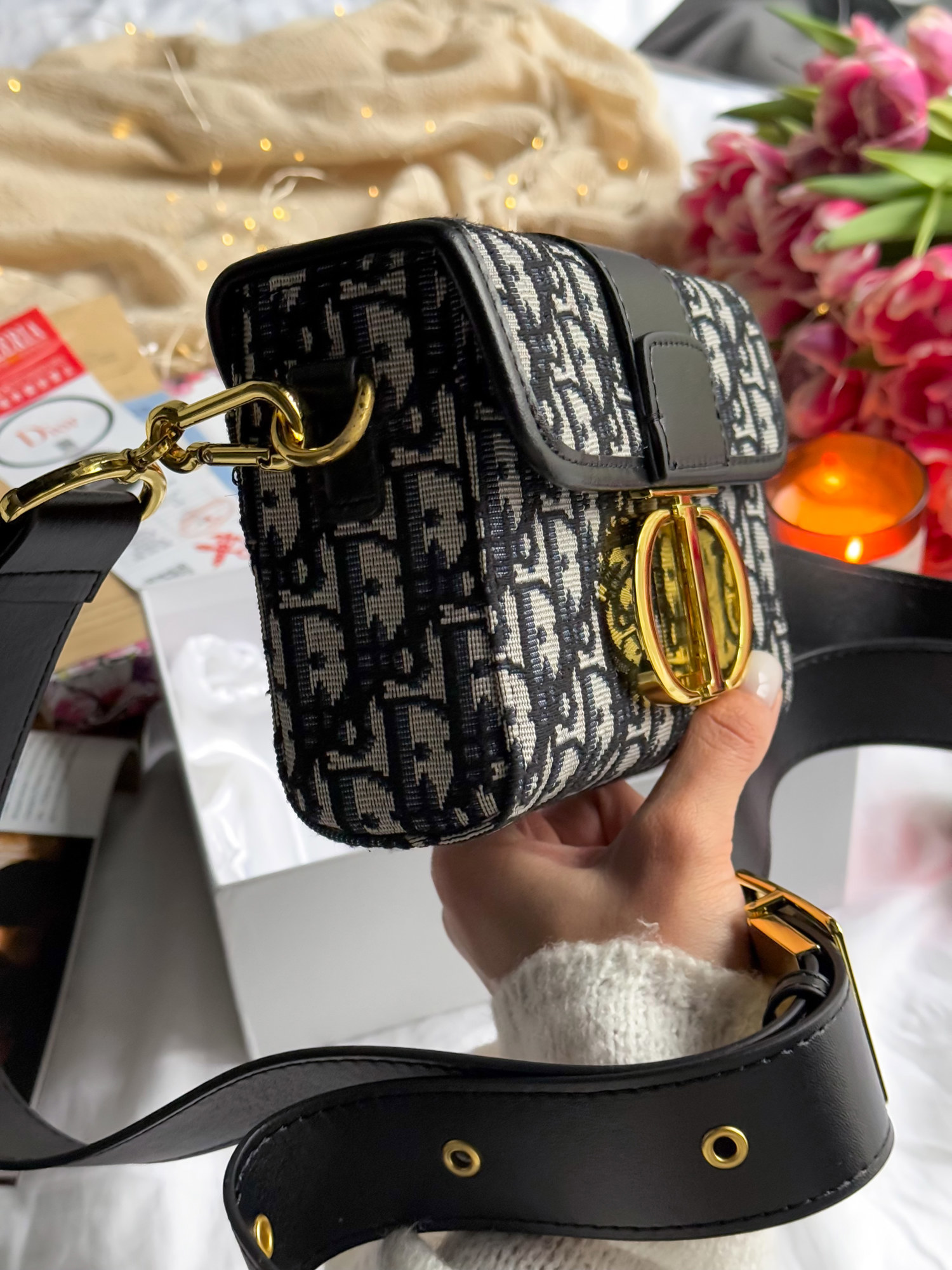 Christian Dior 30 Montaigne Bag Black/Beige [оригінальна коробка - 14