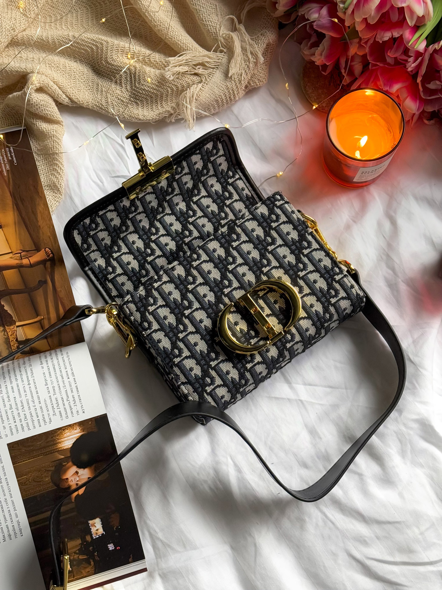Christian Dior 30 Montaigne Bag Black/Beige [оригінальна коробка - 12