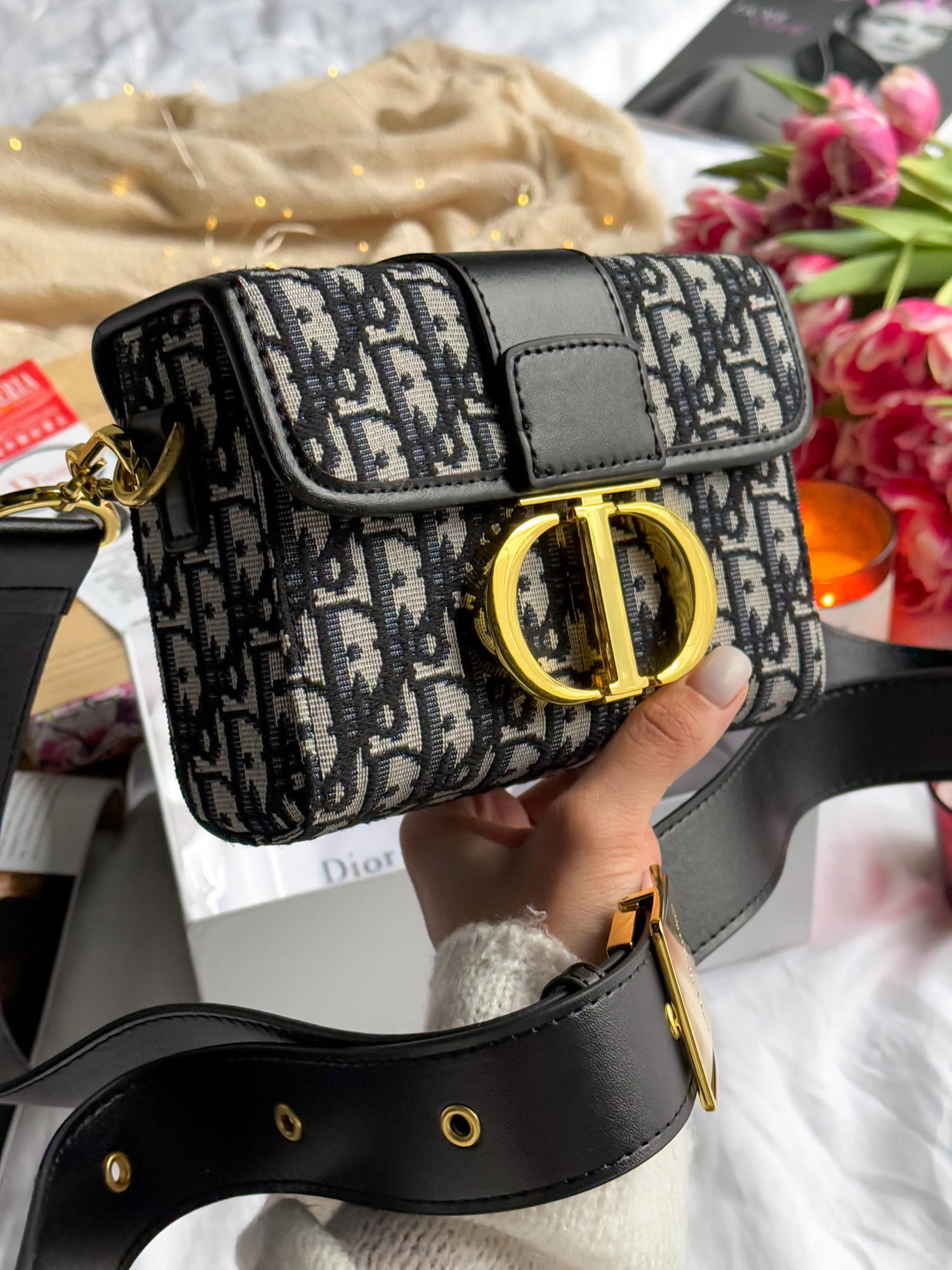 Christian Dior 30 Montaigne Bag Black/Beige [оригінальна коробка - 9