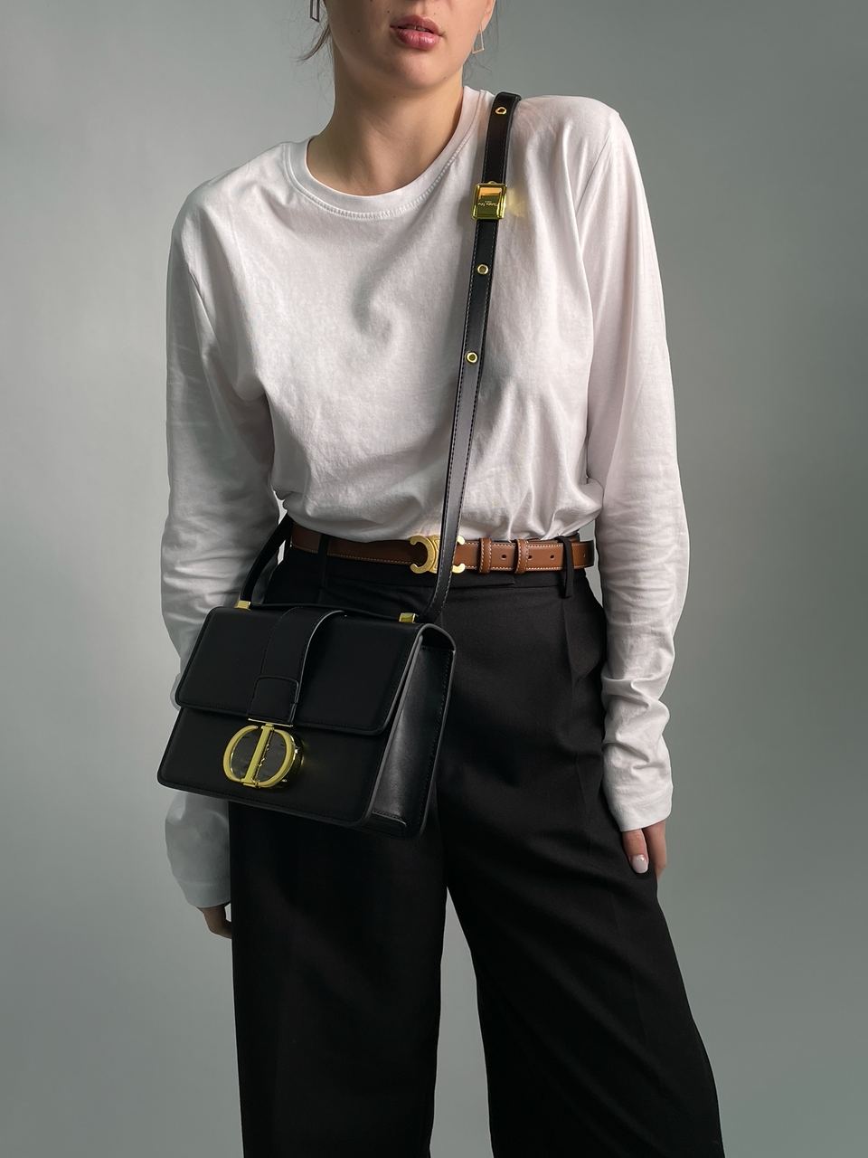 Christian Dior 30 Montaigne Bag Black Box Calfskin - 6