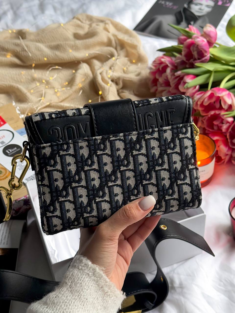 Christian Dior 30 Montaigne Bag Black/Gray - 10