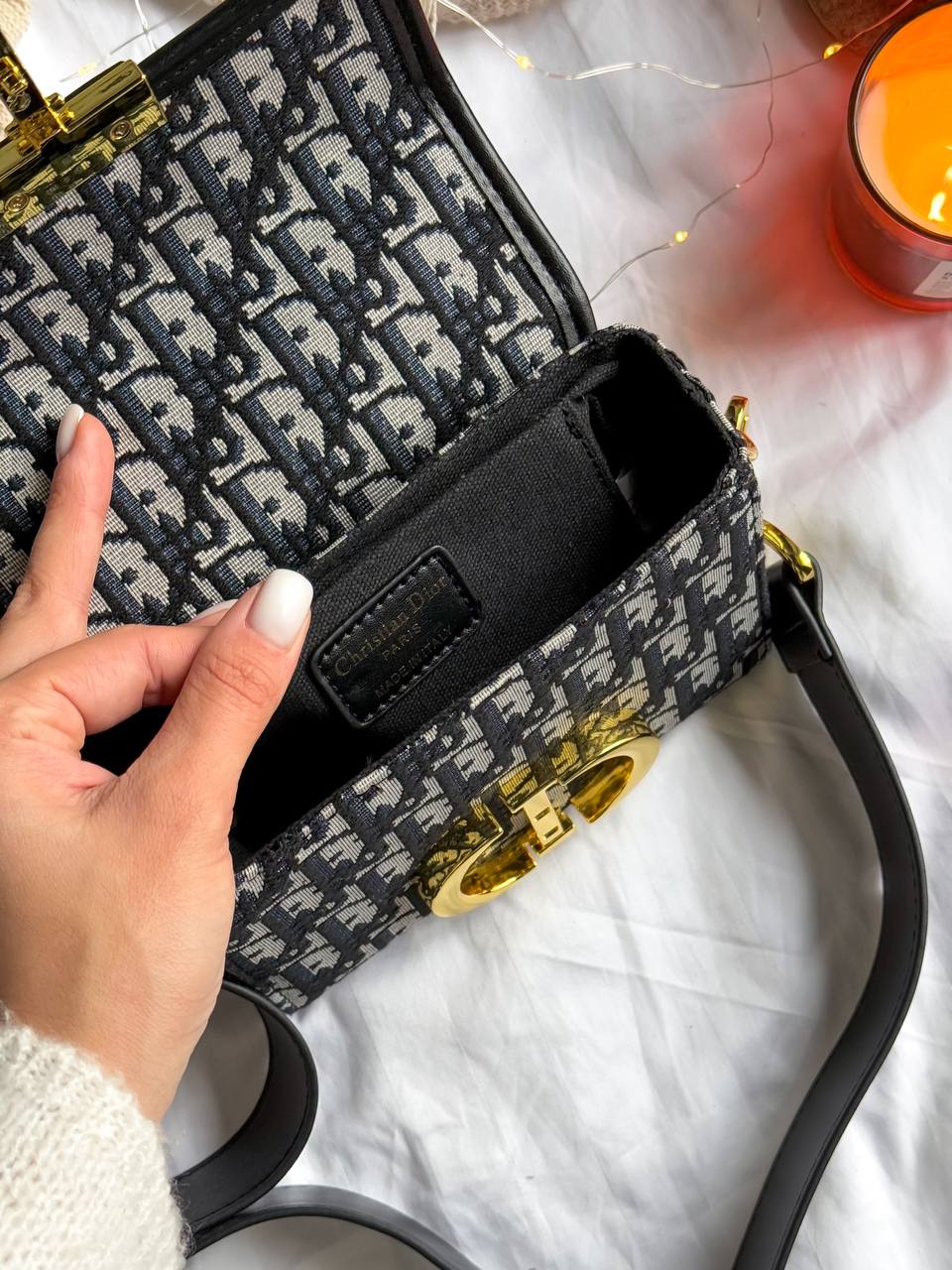 Christian Dior 30 Montaigne Bag Black/Gray - 16