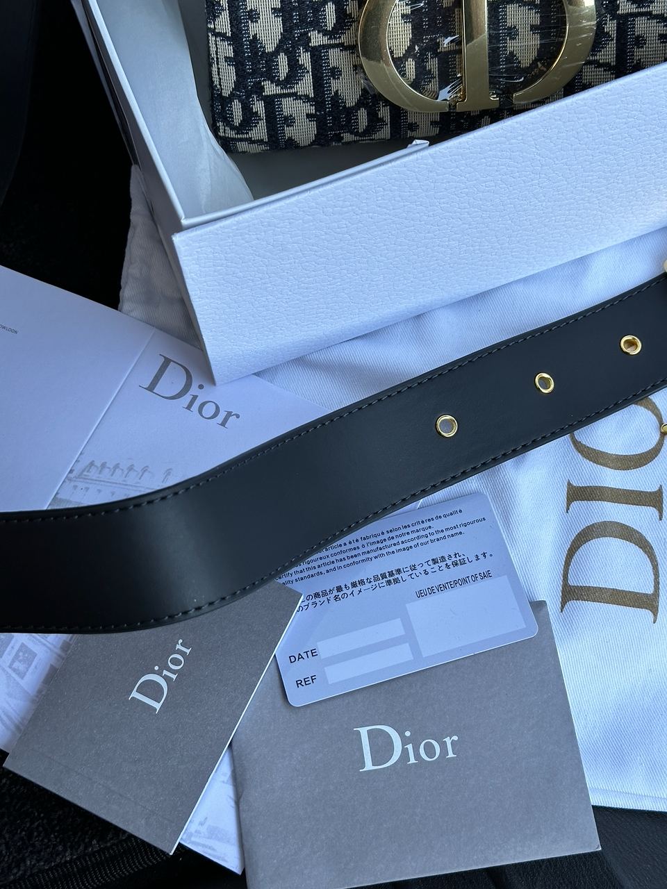 Christian Dior 30 Montaigne Bag Blue/Beige - 10