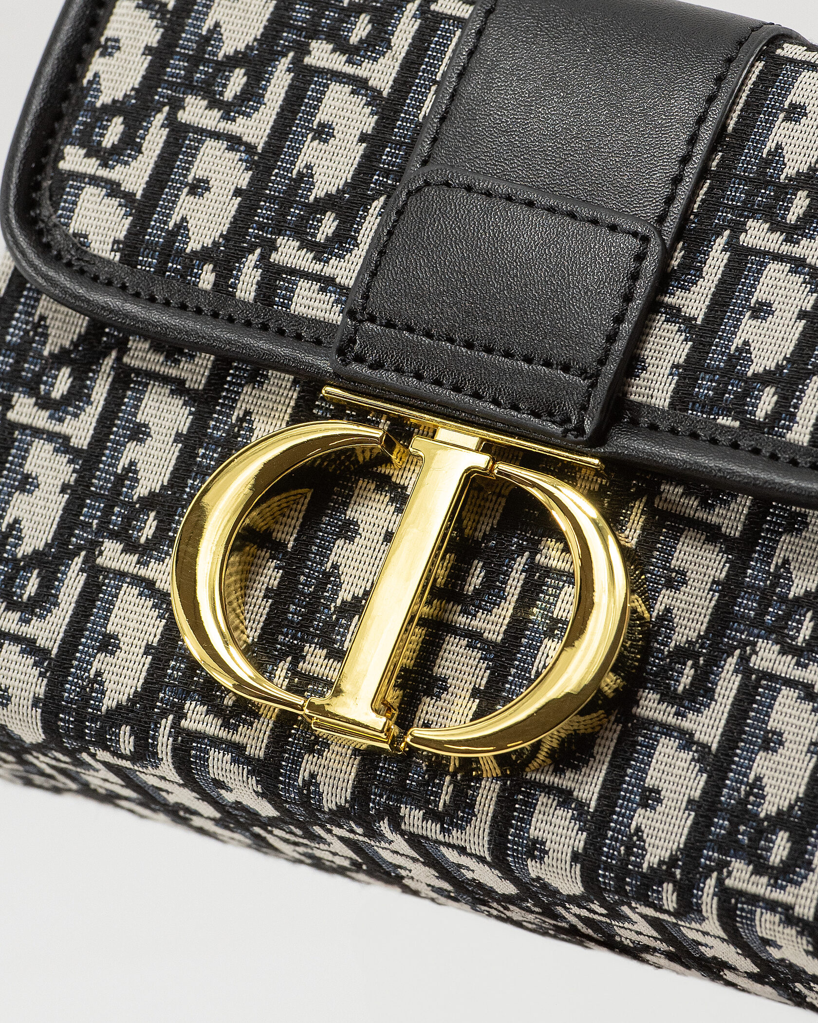 Christian Dior 30 Montaigne Chain Bag Black Dior Oblique Jacquar - 7