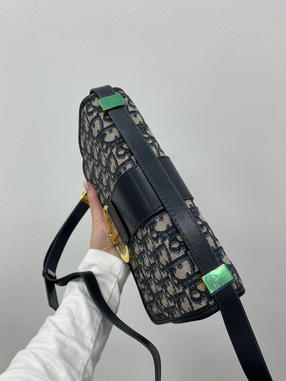 Christian Dior 30 Montaigne Chain Bag Blue Dior Oblique Jacquard - 14