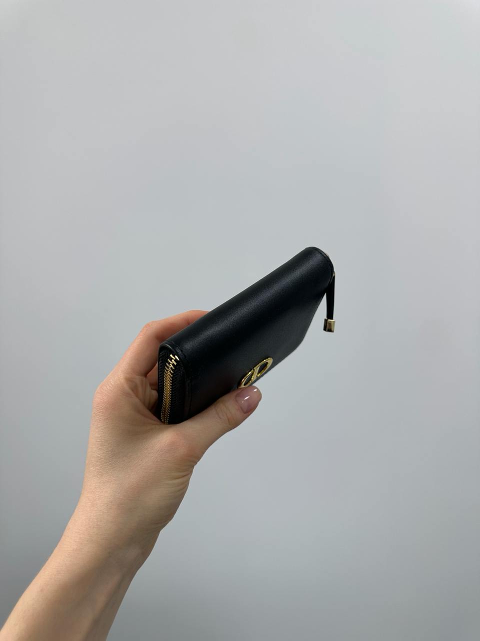 Christian Dior 30 Montaigne Dahlia Zipped Coin Purse in Black - 7