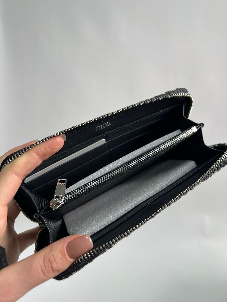 Christian Dior 30 Montaigne Wallet Blue Oblique Jacquard - 14