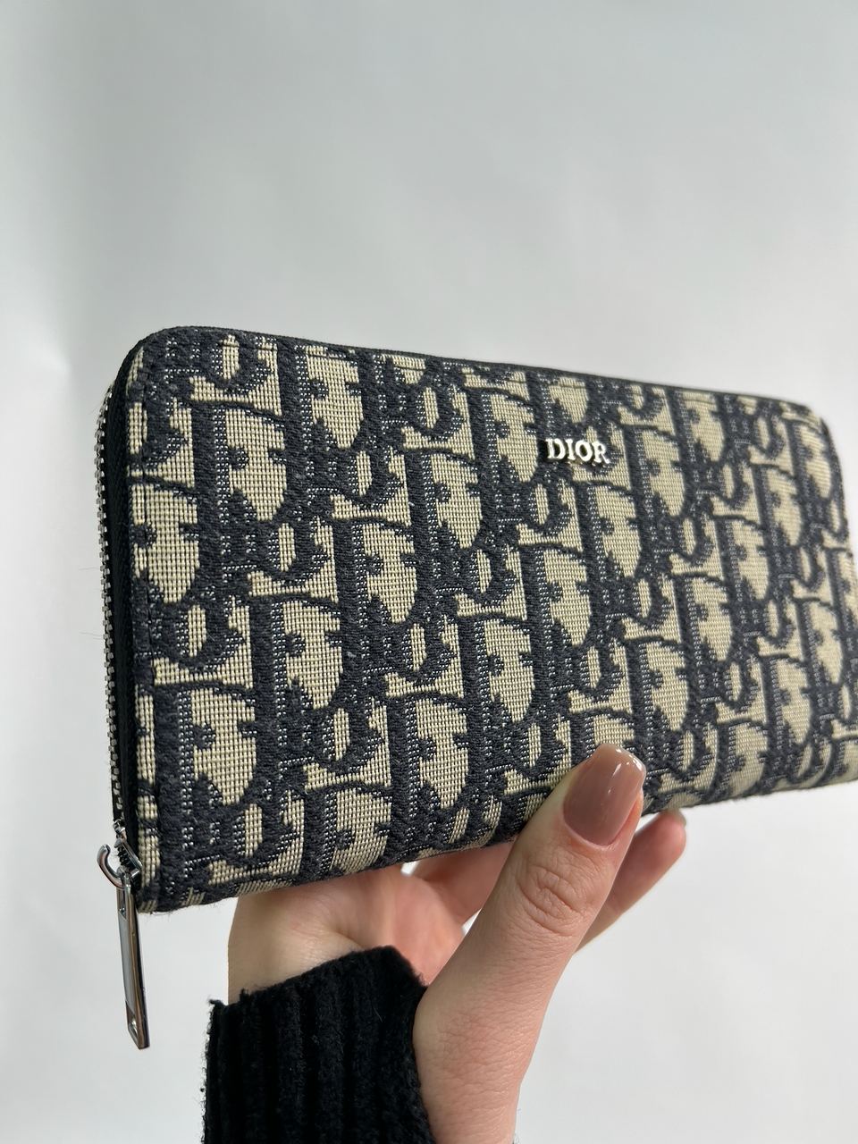 Christian Dior 30 Montaigne Wallet Blue Oblique Jacquard - 7