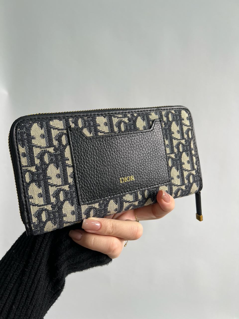 Christian Dior 30 Montaigne Wallet Blue Oblique Jacquard - 10