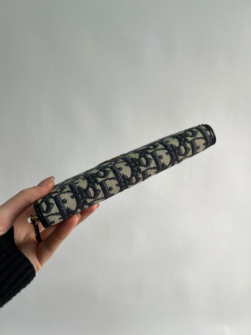 Christian Dior 30 Montaigne Wallet Blue Oblique Jacquard - 11