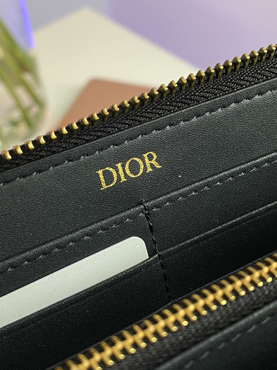 Christian Dior 30 Montaigne Wallet Blue Oblique Jacquard - 14