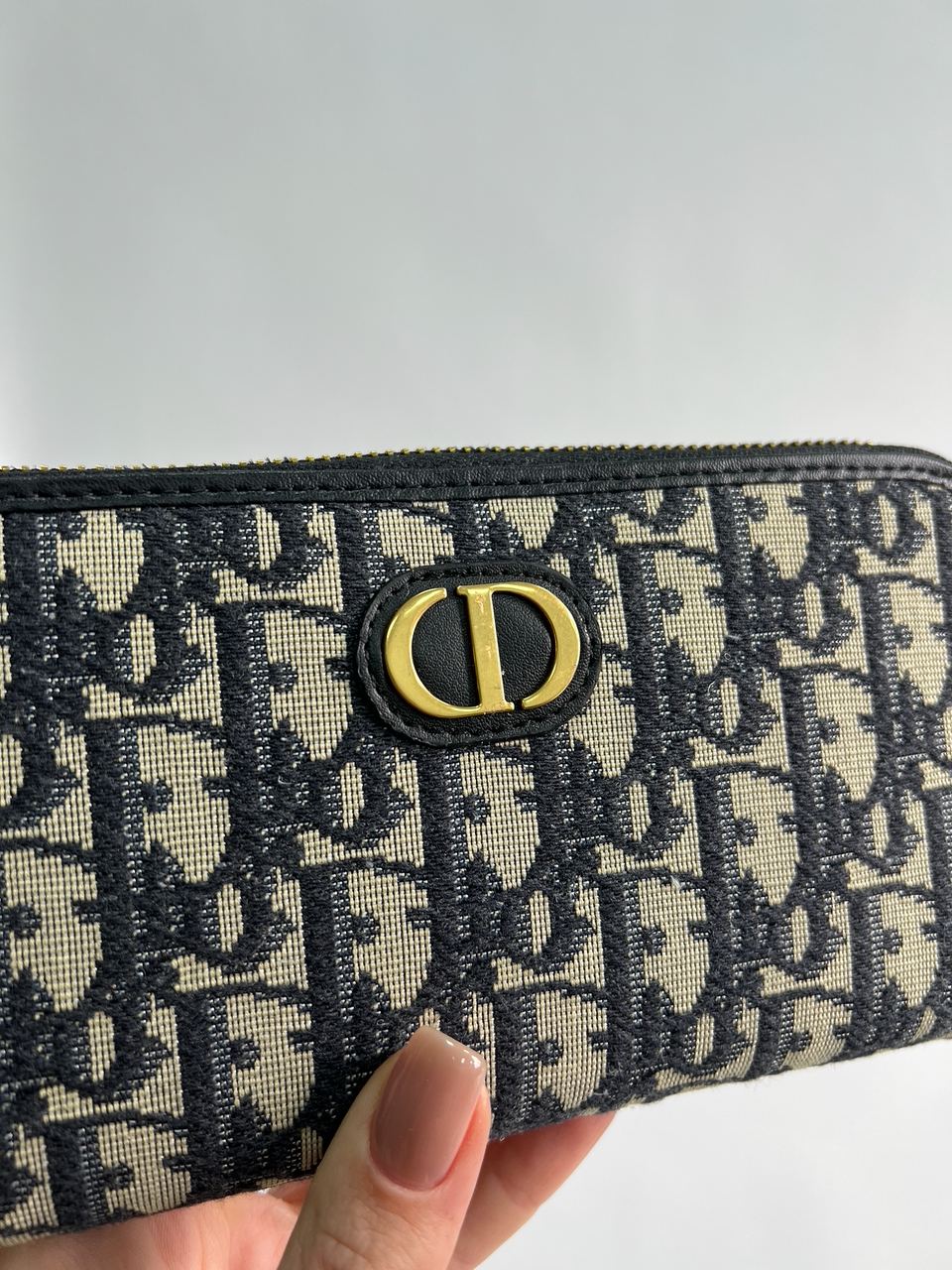 Christian Dior 30 Montaigne Wallet Blue Oblique Jacquard - 8