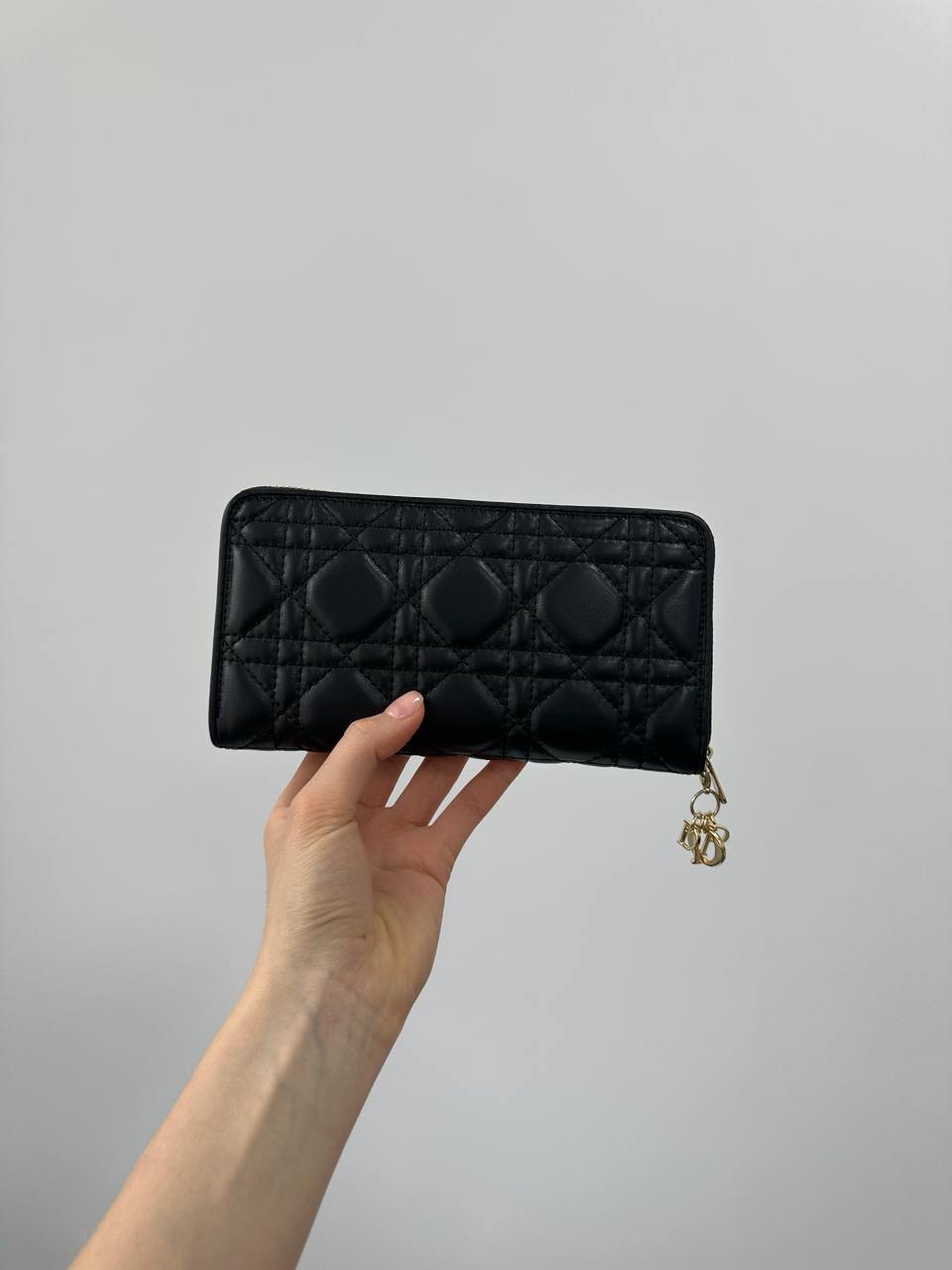 Christian Dior Lady Dior Voyageur Wallet Black - 4
