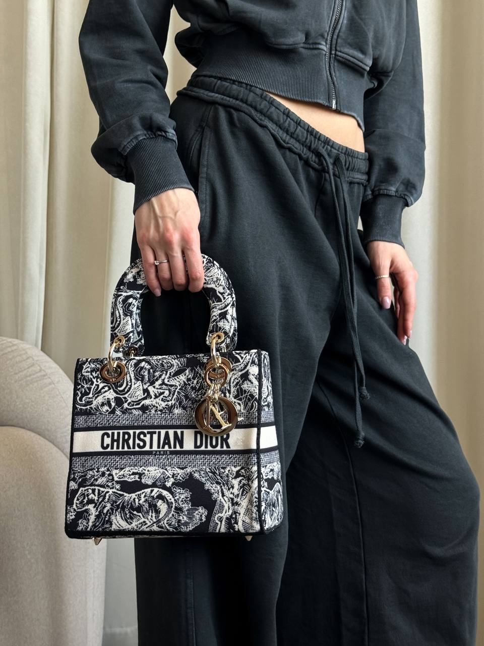 Christian Dior Medium Lady D-Lite Bag Blue - 3