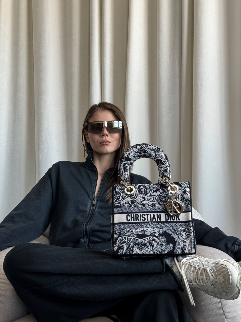 Christian Dior Medium Lady D-Lite Bag Blue - 4