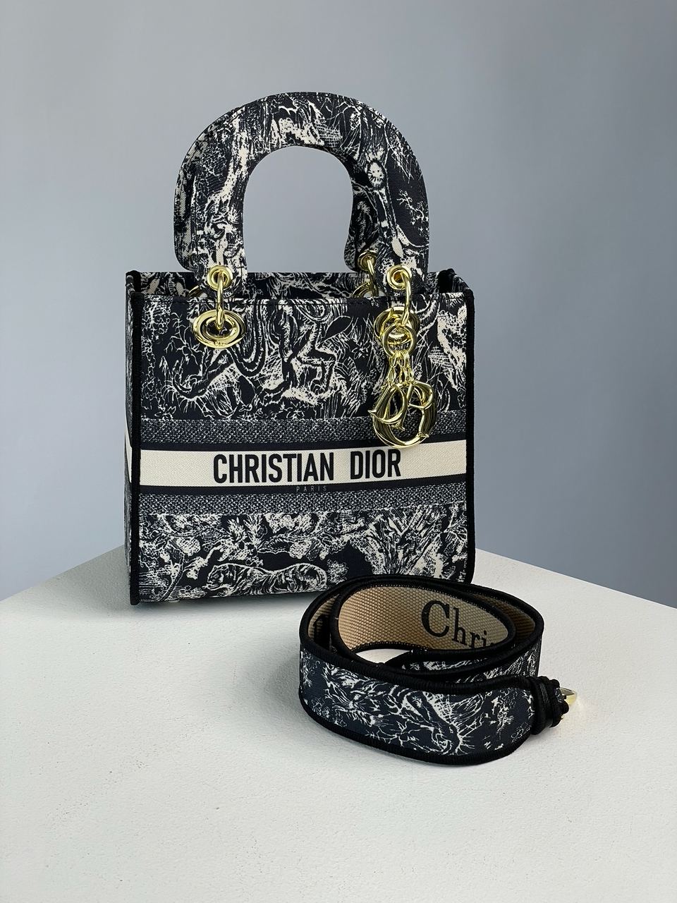 Christian Dior Medium Lady D-Lite Bag Blue - 7