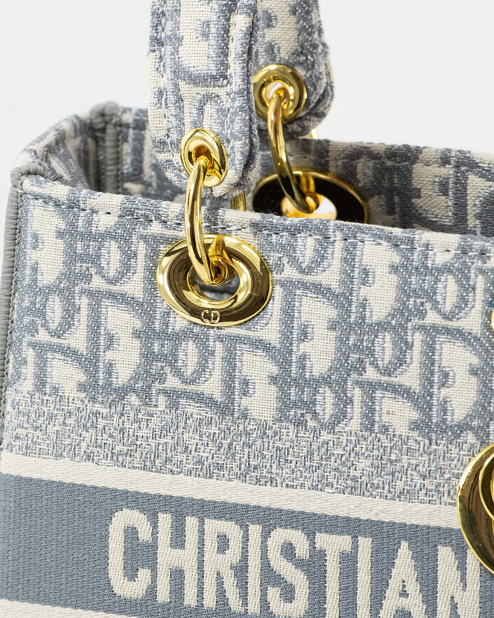 Christian Dior Medium Lady D-Lite Bag Grey - 10