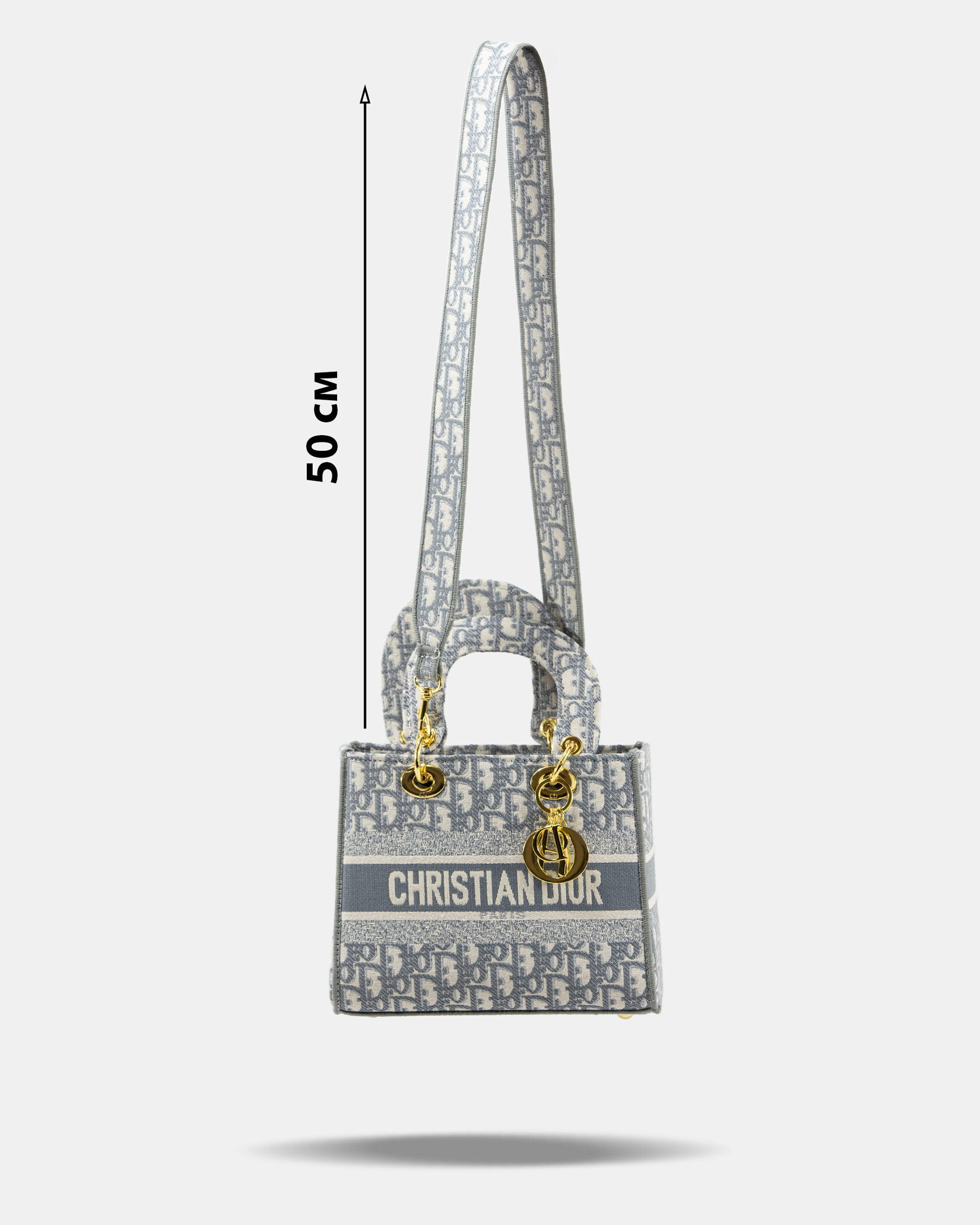 Christian Dior Medium Lady D-Lite Bag Grey - 4