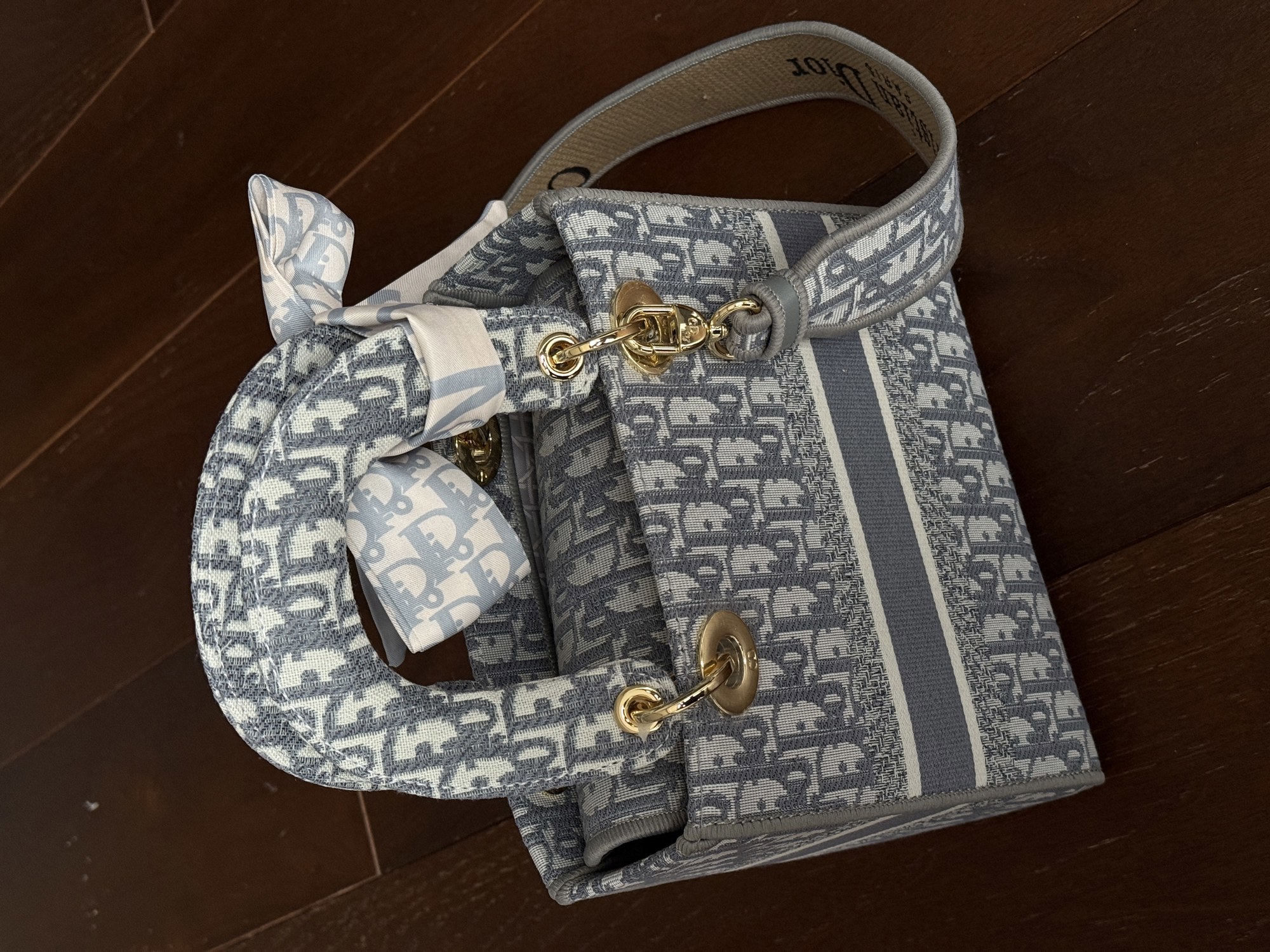 Christian Dior Medium Lady D-Lite Bag Light Grey [оригінальна ко - 12