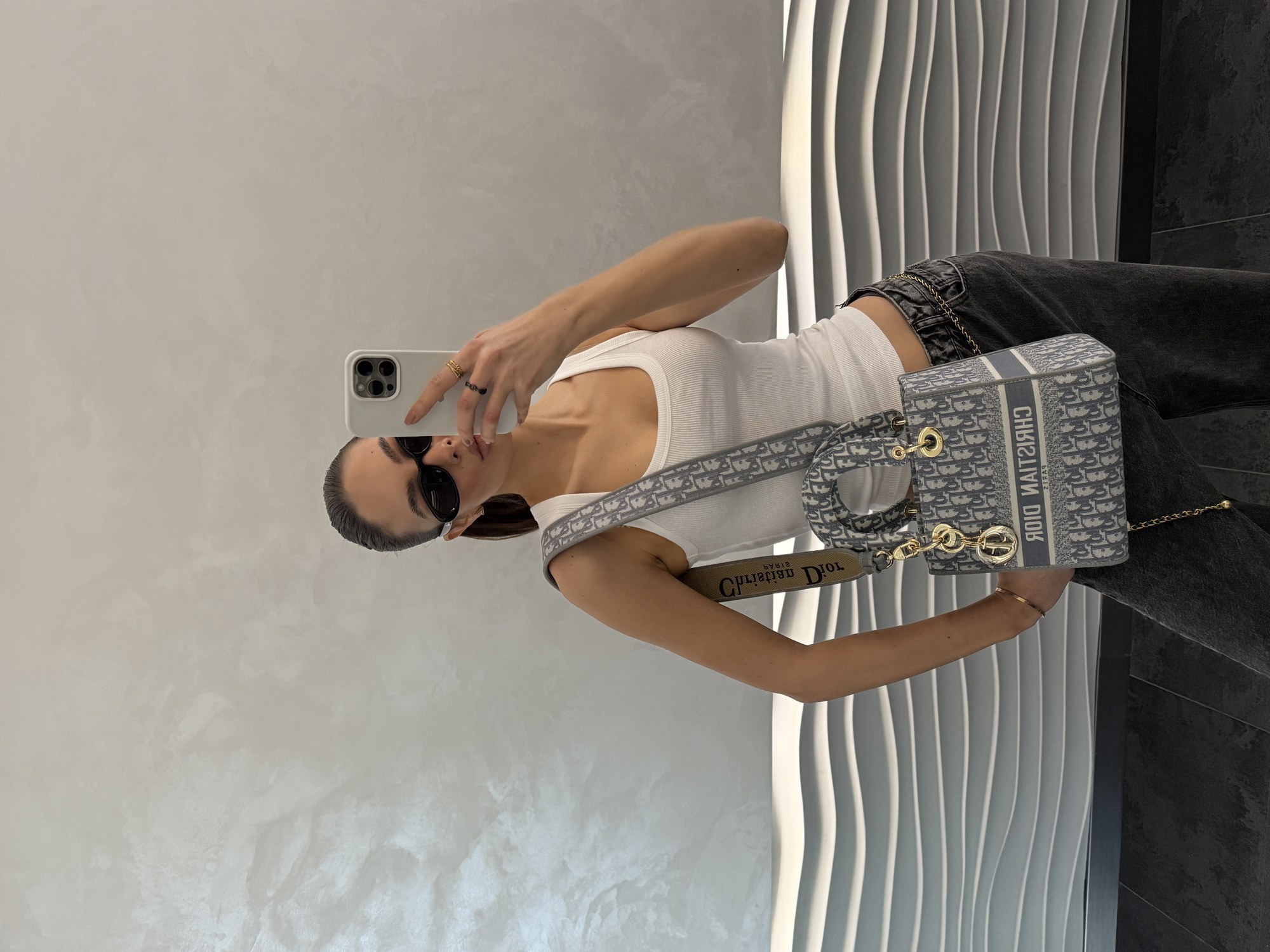 Christian Dior Medium Lady D-Lite Bag Light Grey [оригінальна ко - 6