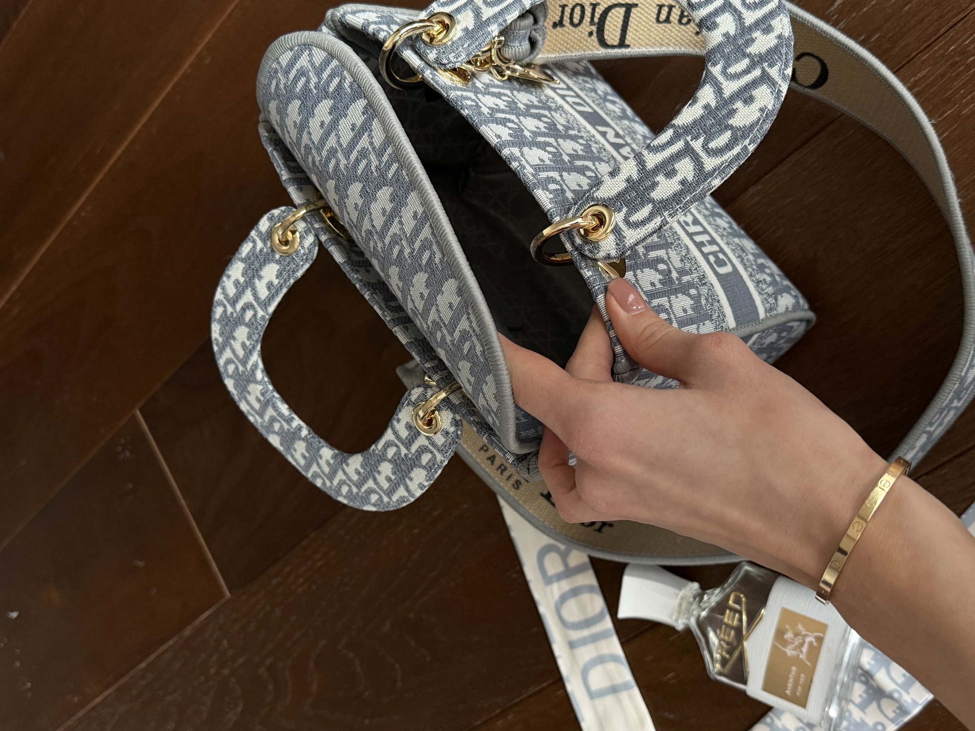 Christian Dior Medium Lady D-Lite Bag Light Grey [оригінальна ко - 4