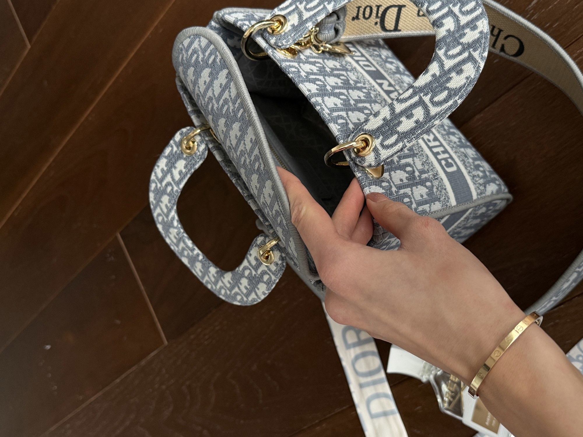 Christian Dior Medium Lady D-Lite Bag Light Grey [оригінальна ко - 7