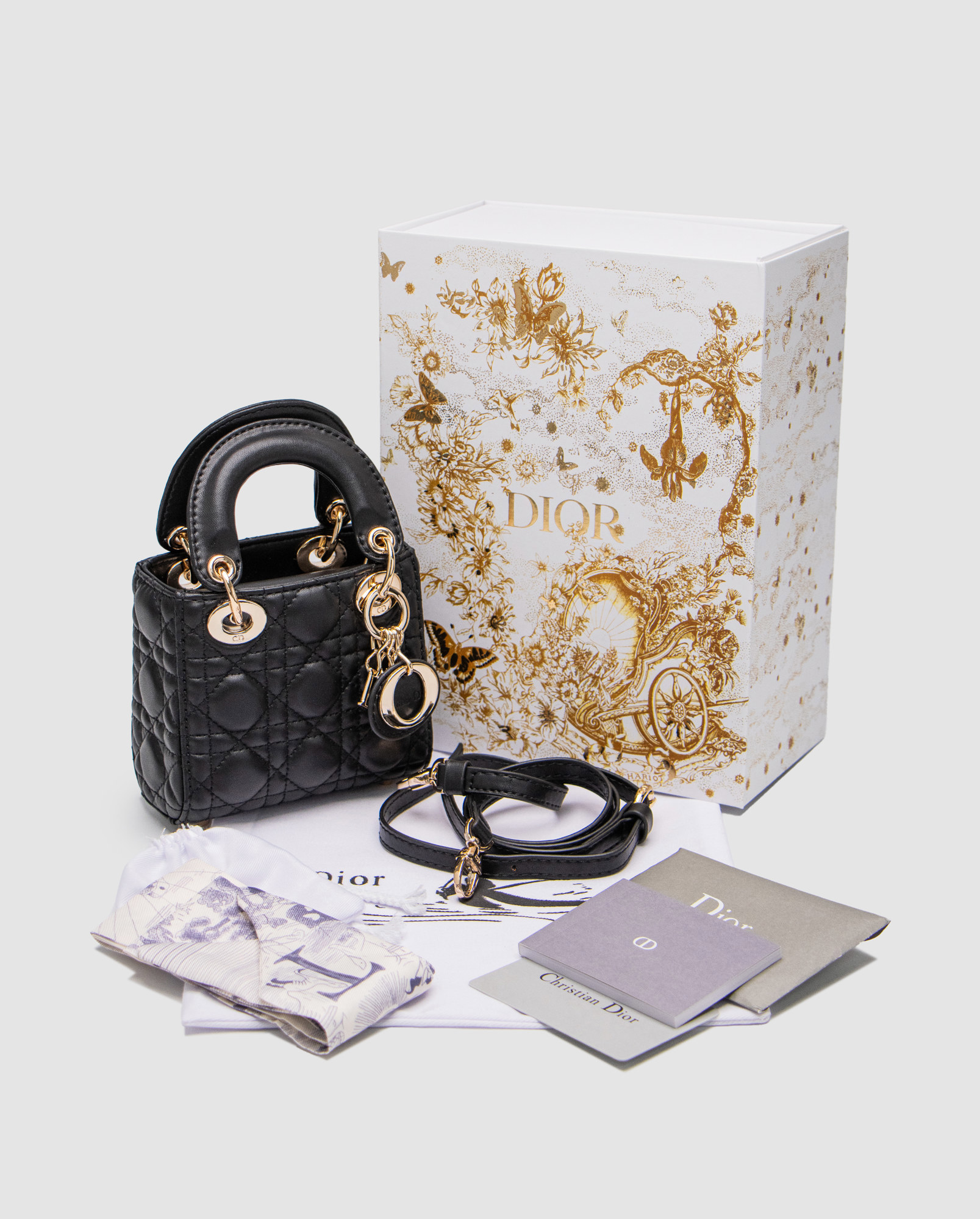 Christian Dior Micro Lady Dior Bag Black - 6