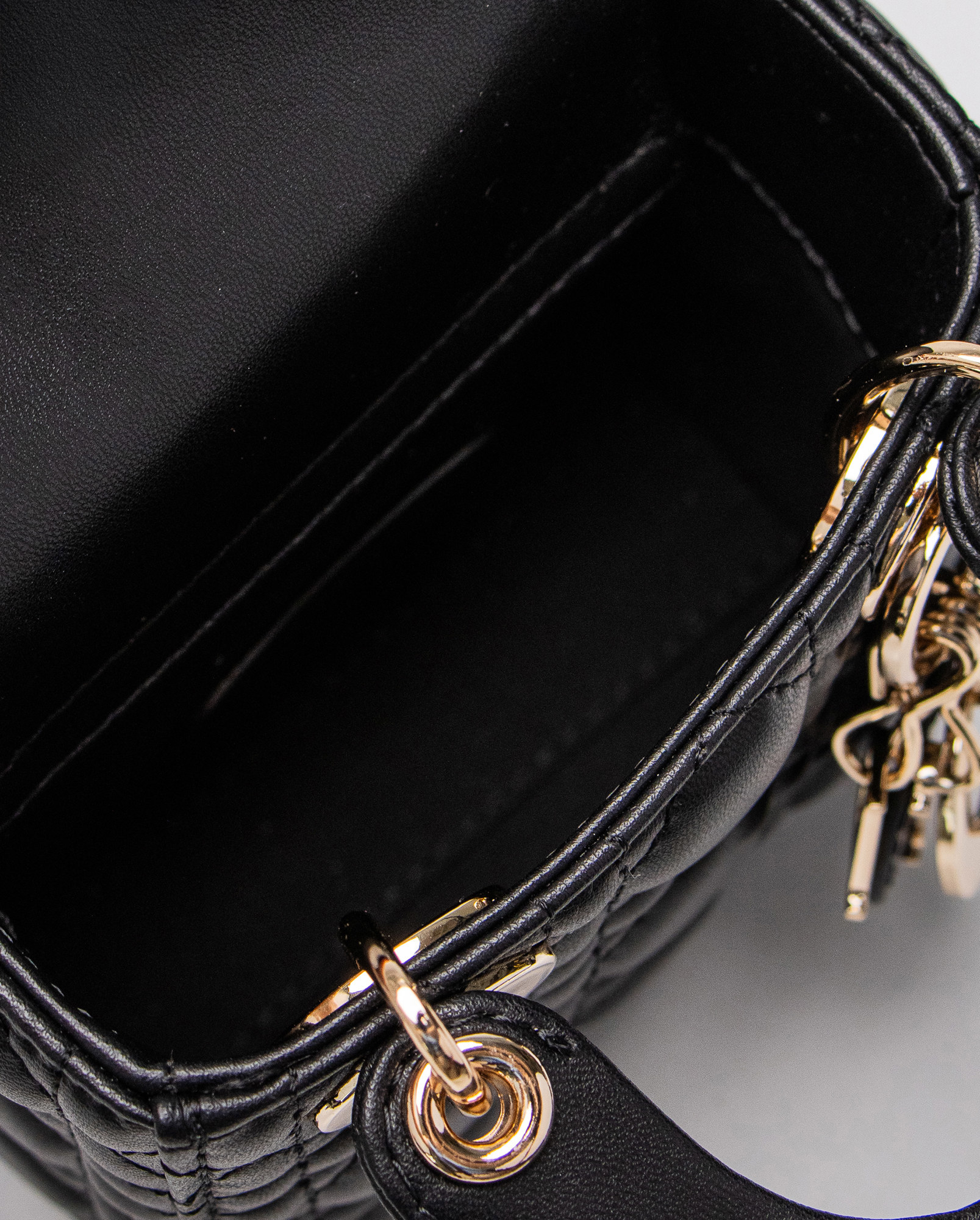 Christian Dior Micro Lady Dior Bag Black - 5