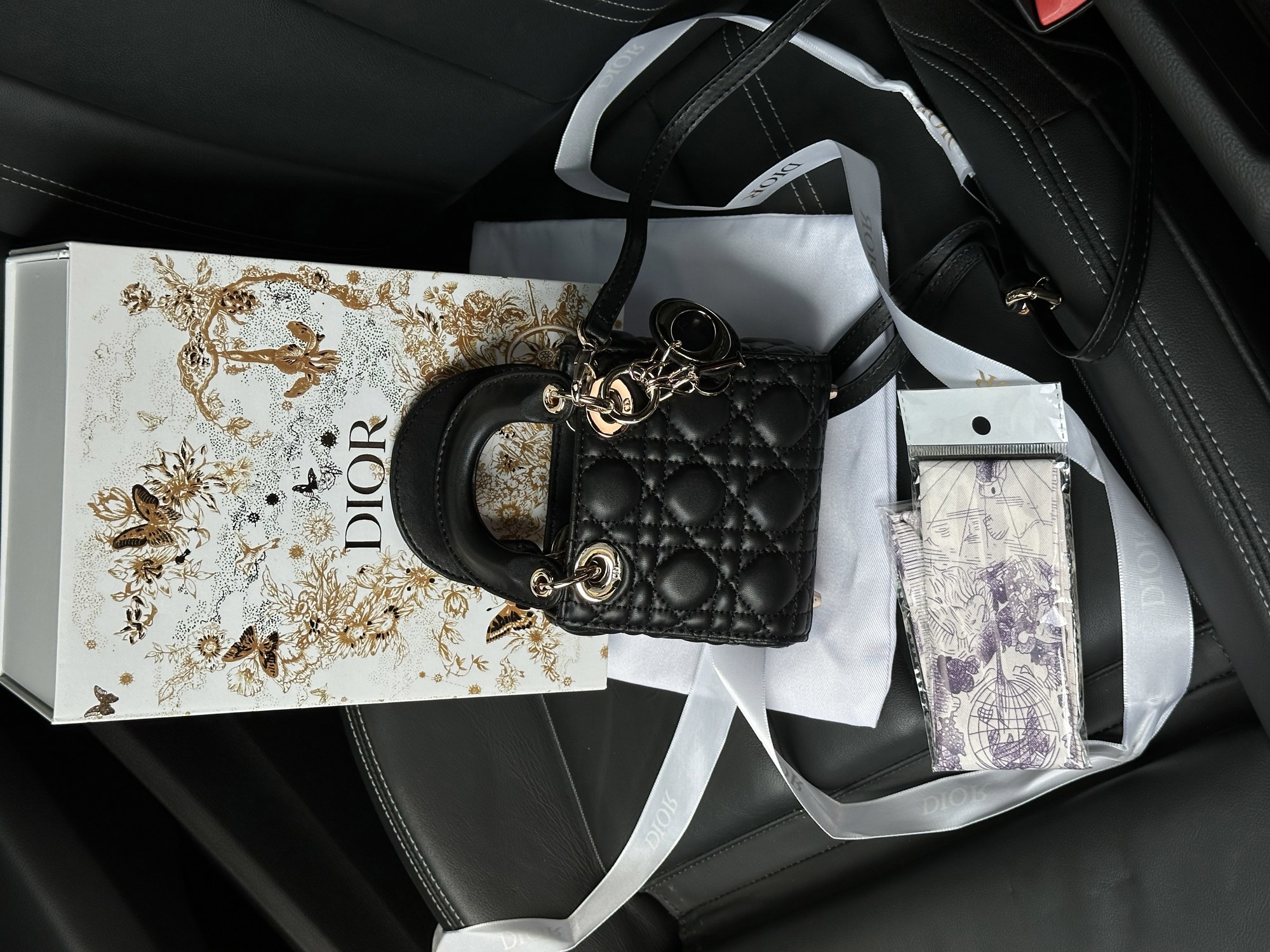 Christian Dior Micro Lady Dior Bag Black - 7