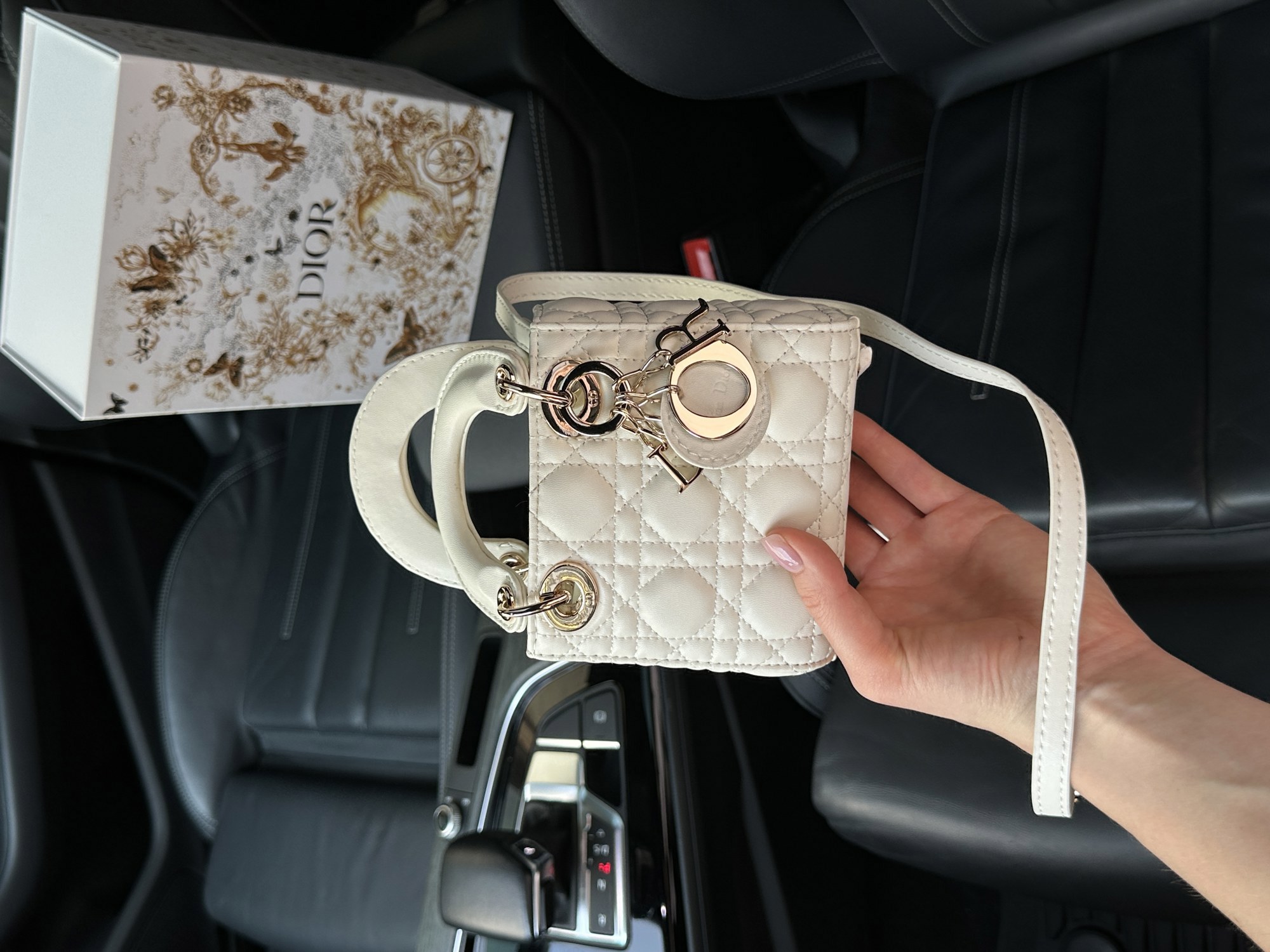 Christian Dior Micro Lady Dior Bag White - 8