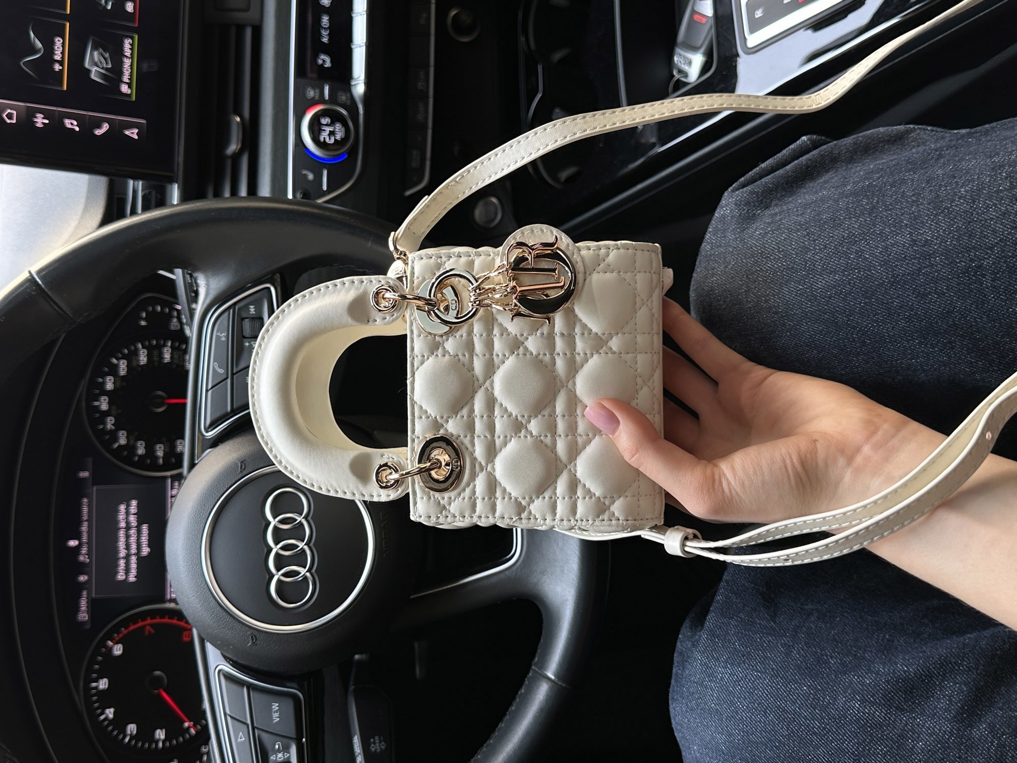 Christian Dior Micro Lady Dior Bag White - 9
