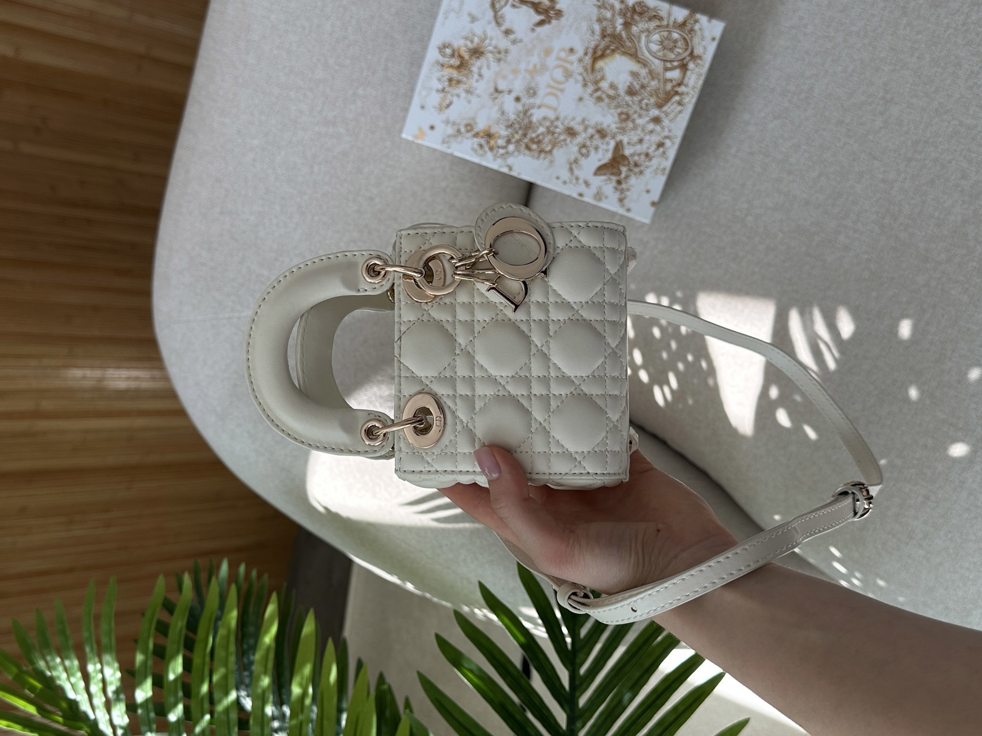 Christian Dior Micro Lady Dior Bag White - 13