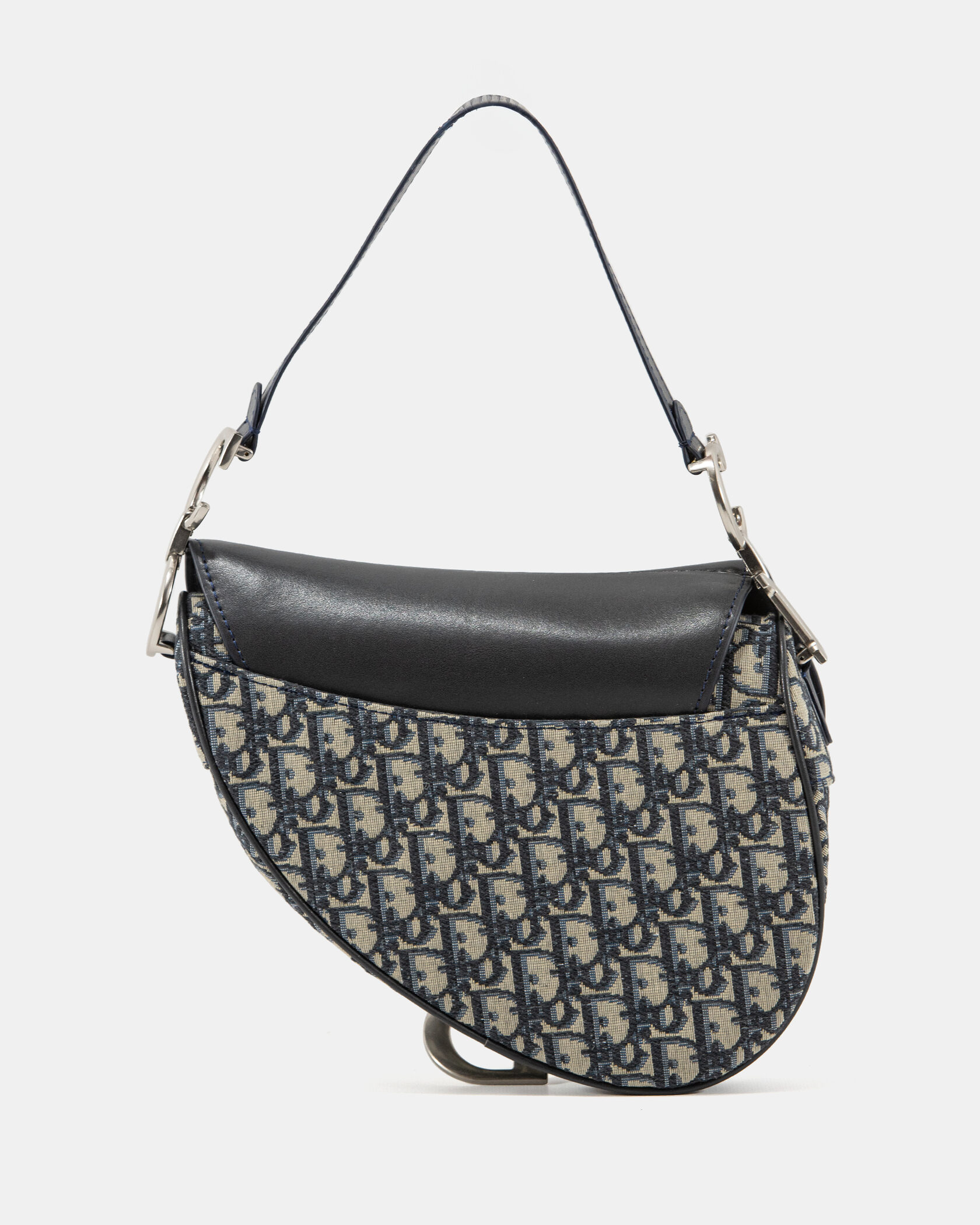 Christian Dior Saddle bag in black Dior Oblique jacquard and calfskin - 5