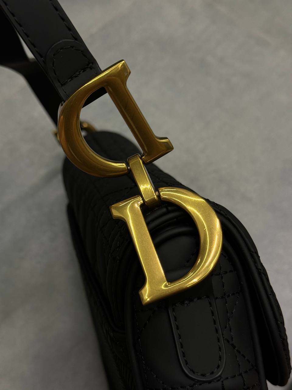 Christian Dior Saddle Bag in Ultra Matte Black - 5