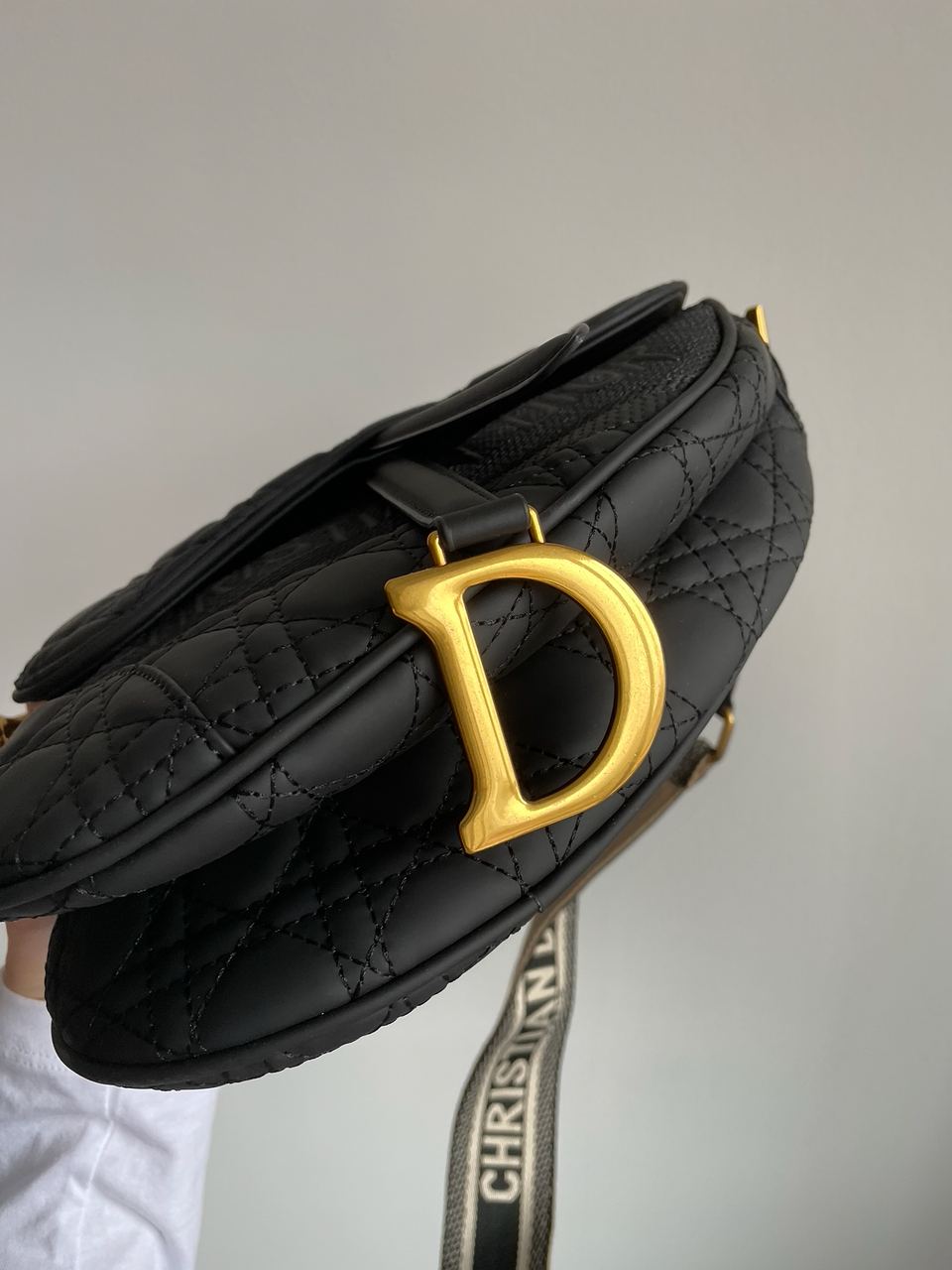 Christian Dior Saddle Bag in Ultra Matte Black - 10
