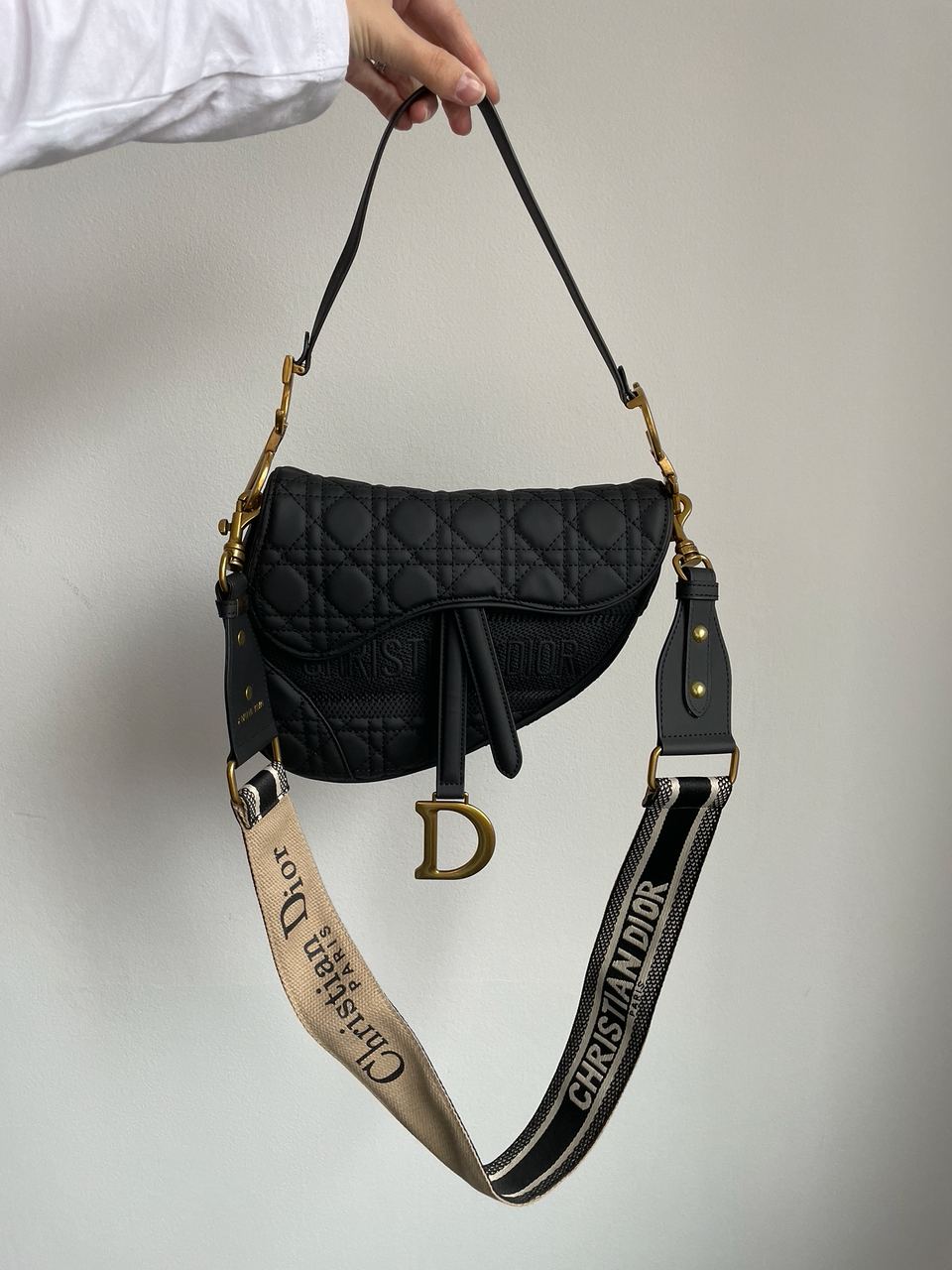 Christian Dior Saddle Bag in Ultra Matte Black - 3
