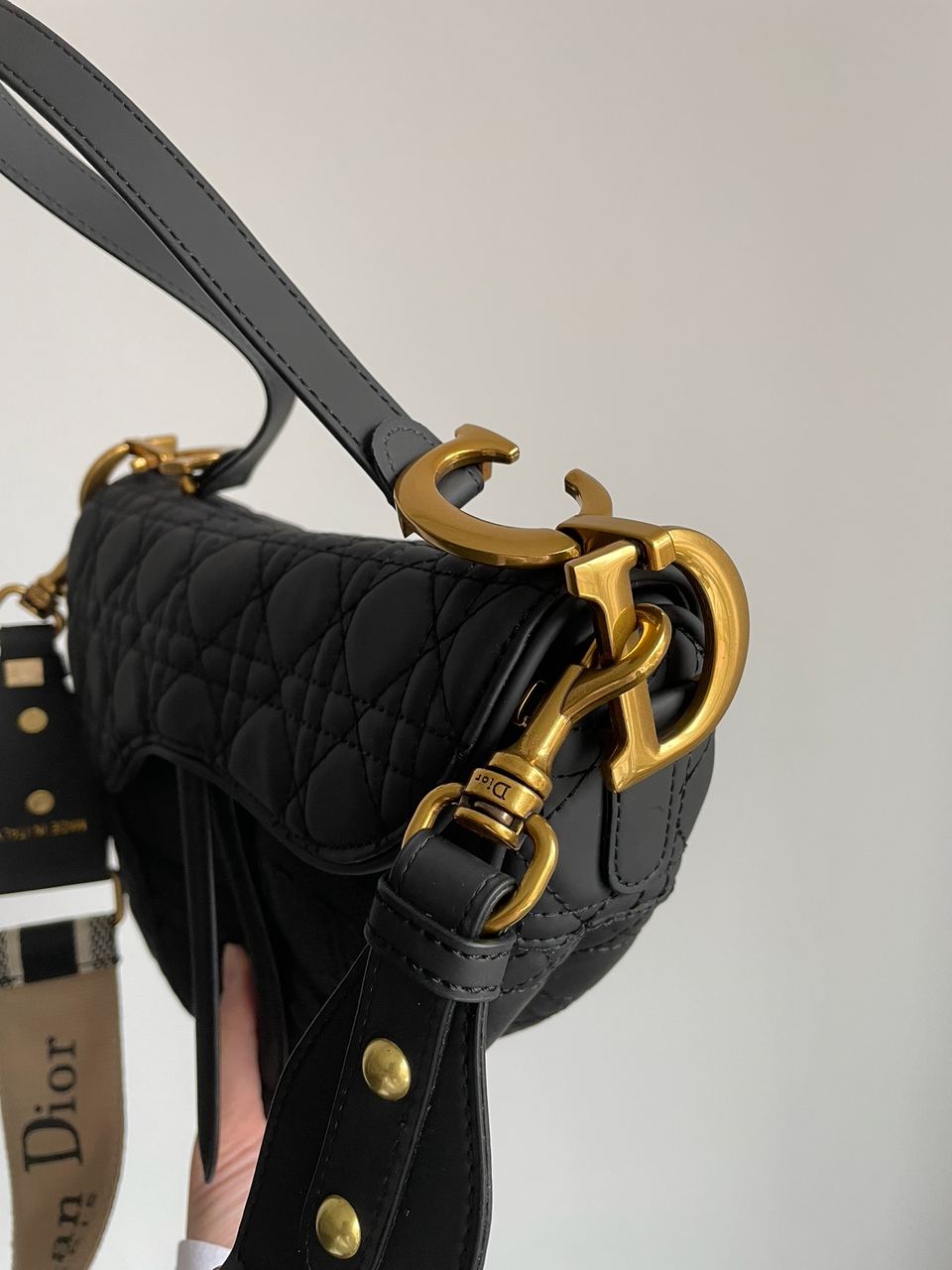 Christian Dior Saddle Bag in Ultra Matte Black - 9