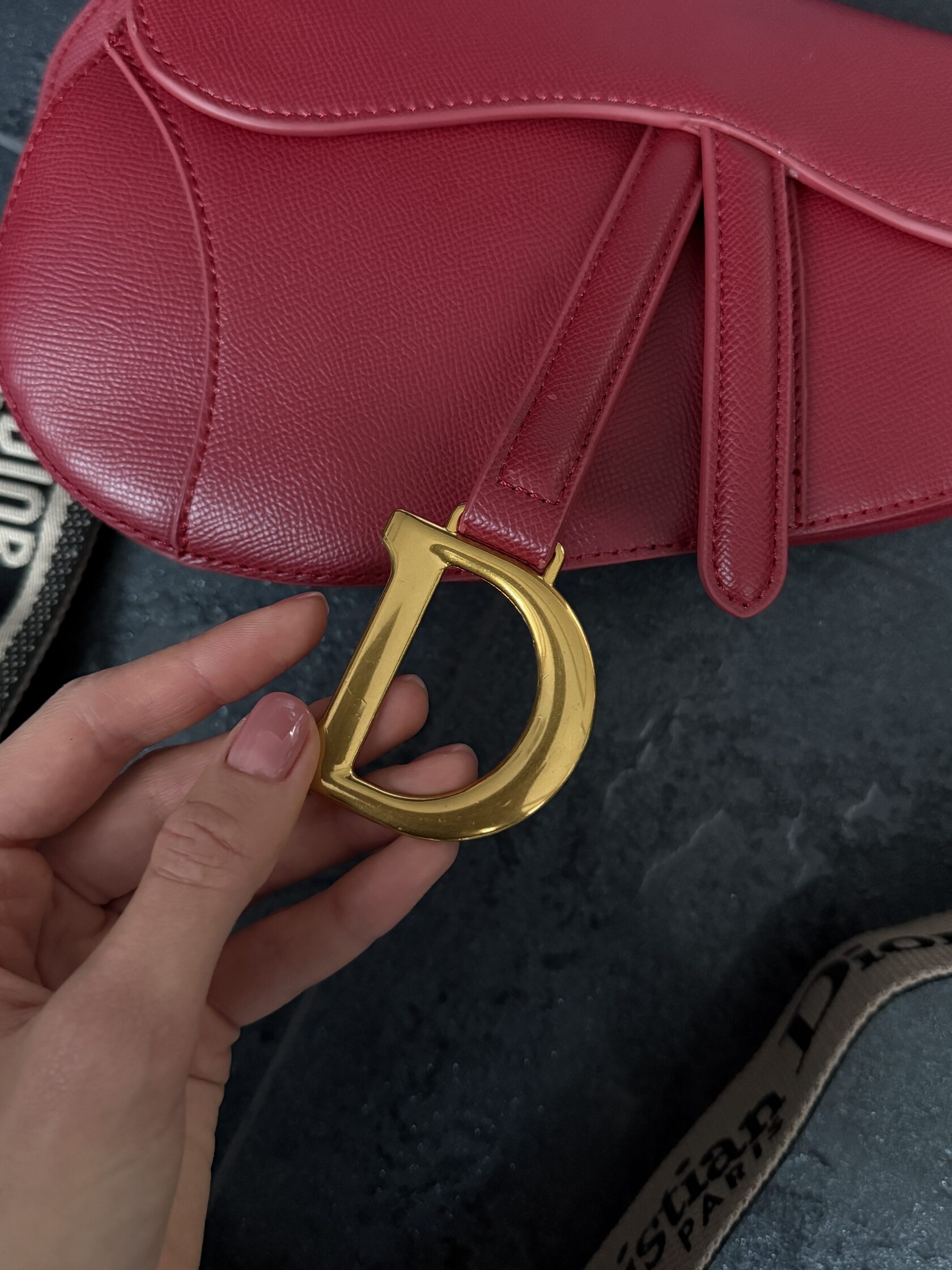Christian Dior Saddle Bag Red - 4