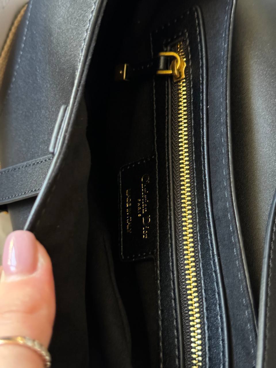 Christian Dior Saddle Bag With Strap Black - 4