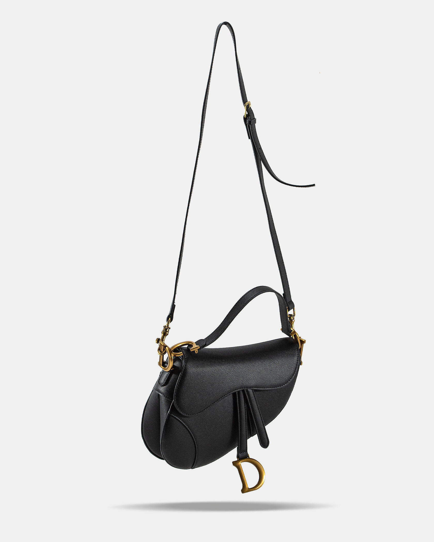 Christian Dior Saddle Bag With Strap Black - 8