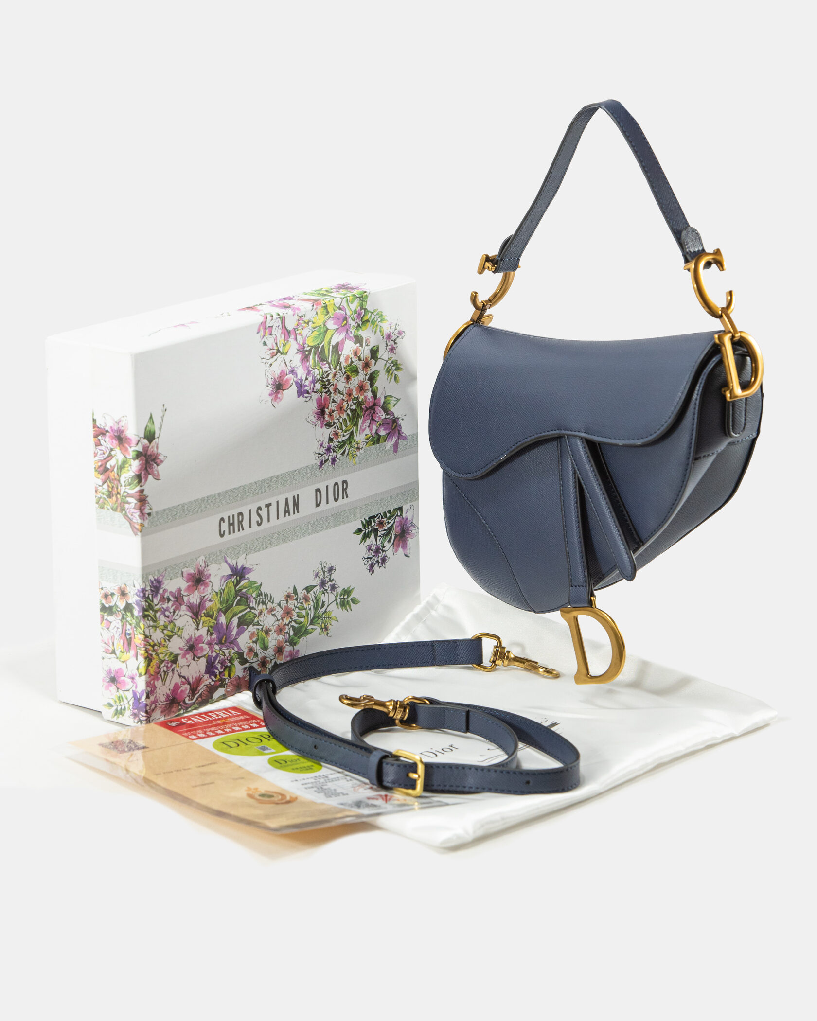 Christian Dior Saddle Bag With Strap Blue - 2