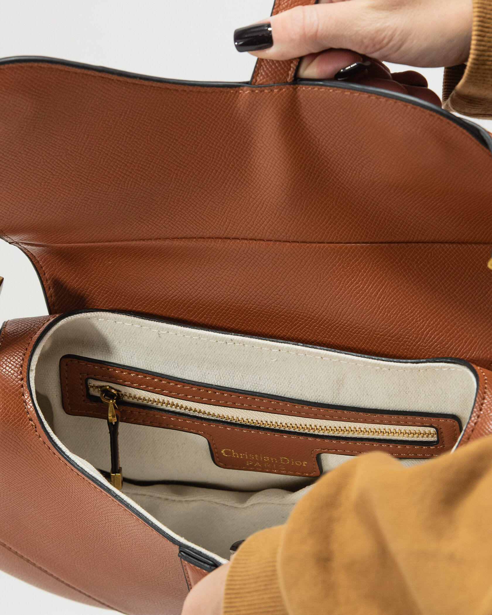 Christian Dior Saddle Bag With Strap Brown - 11