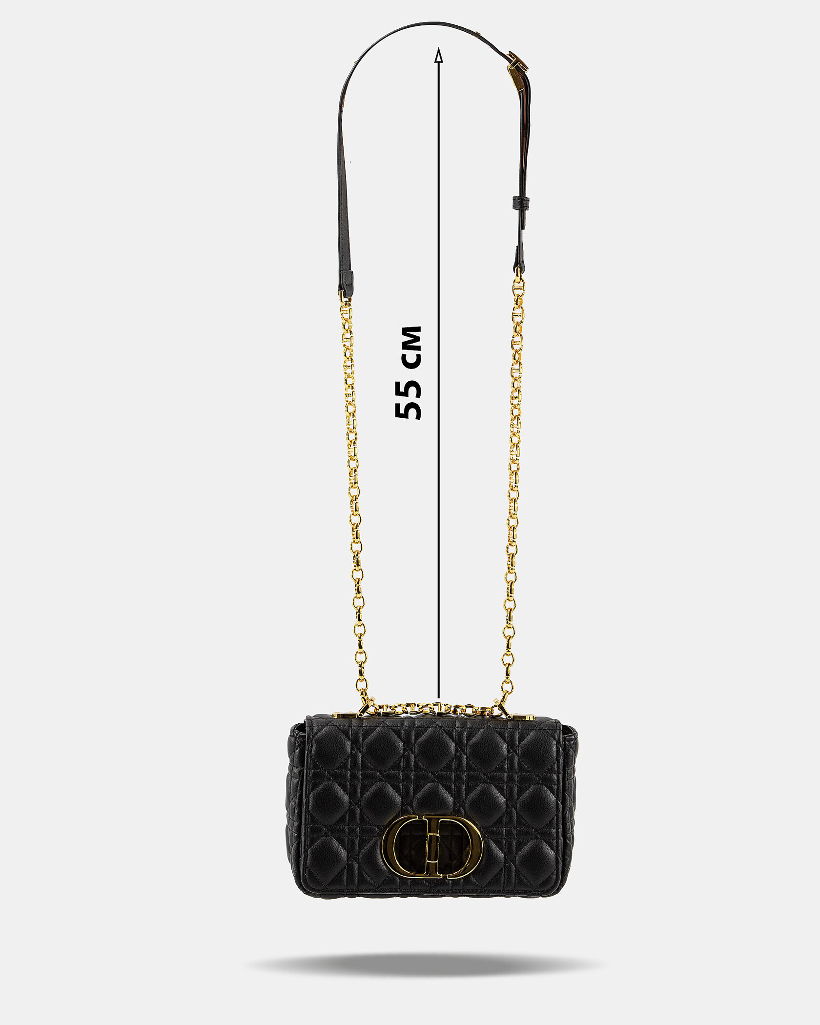 Christian Dior Small Dior Caro Bag Black Supple Cannage Calfski - 4