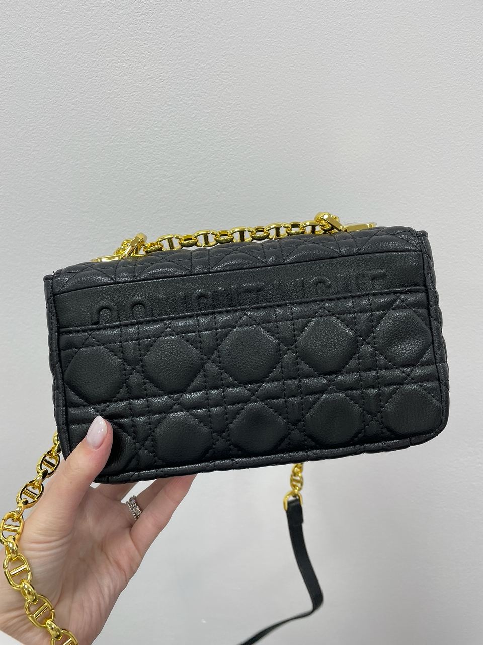 Christian Dior Small Dior Caro Bag Black Supple Cannage Calfskin - 9