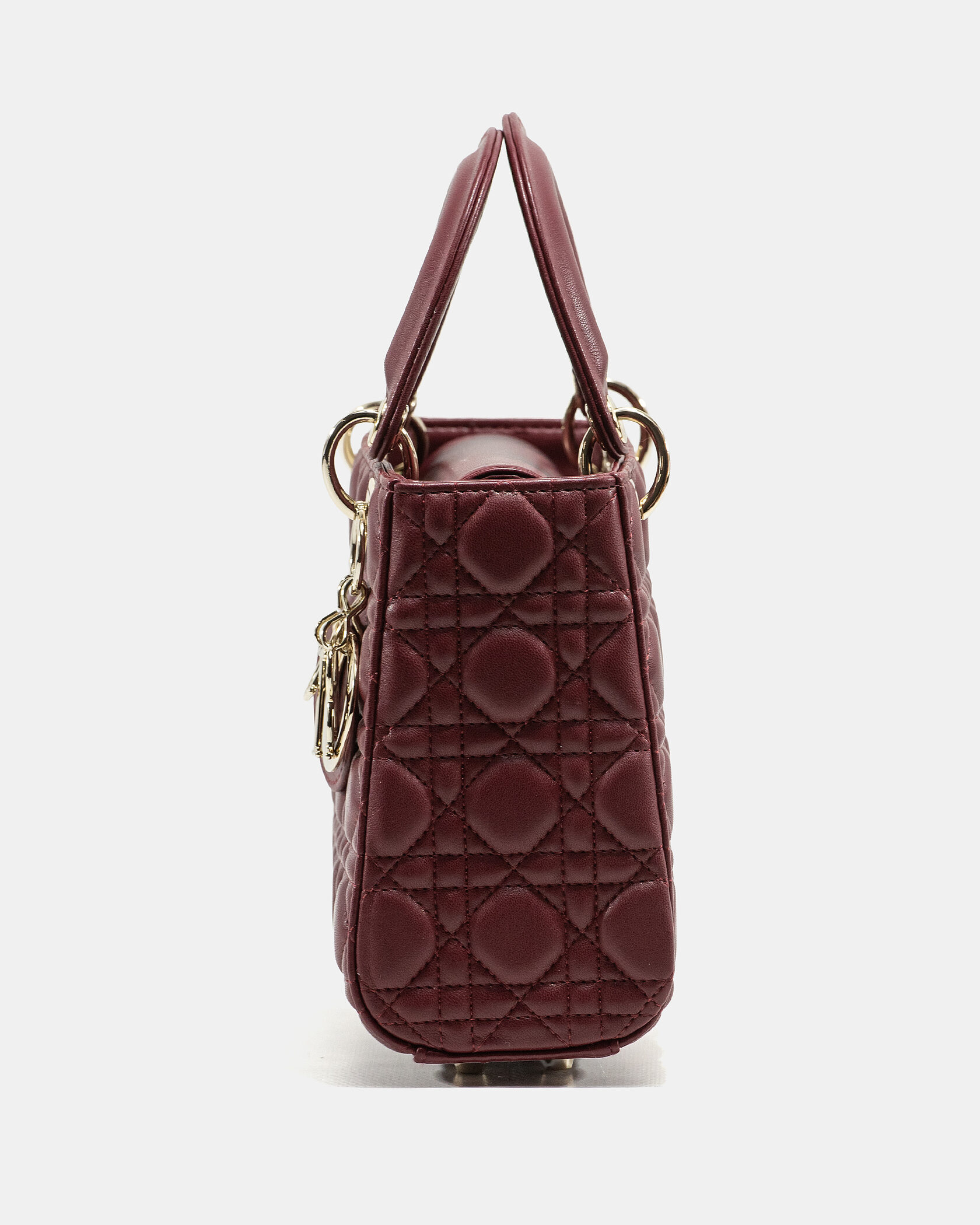 Christian Dior Small Lady Dior My ABCDIOR Bag Burgundy - 12