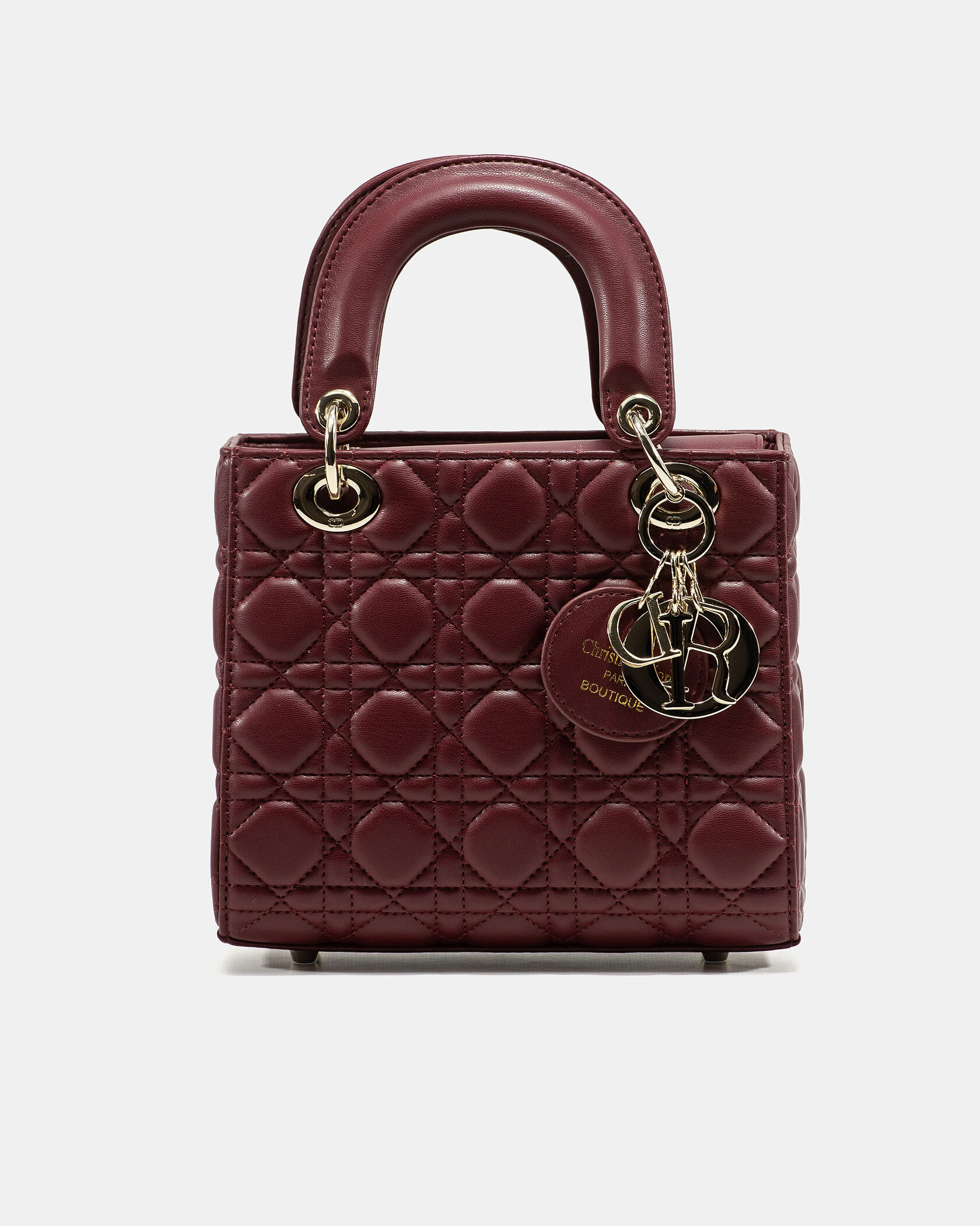 Christian Dior Small Lady Dior My ABCDIOR Bag Burgundy - 3