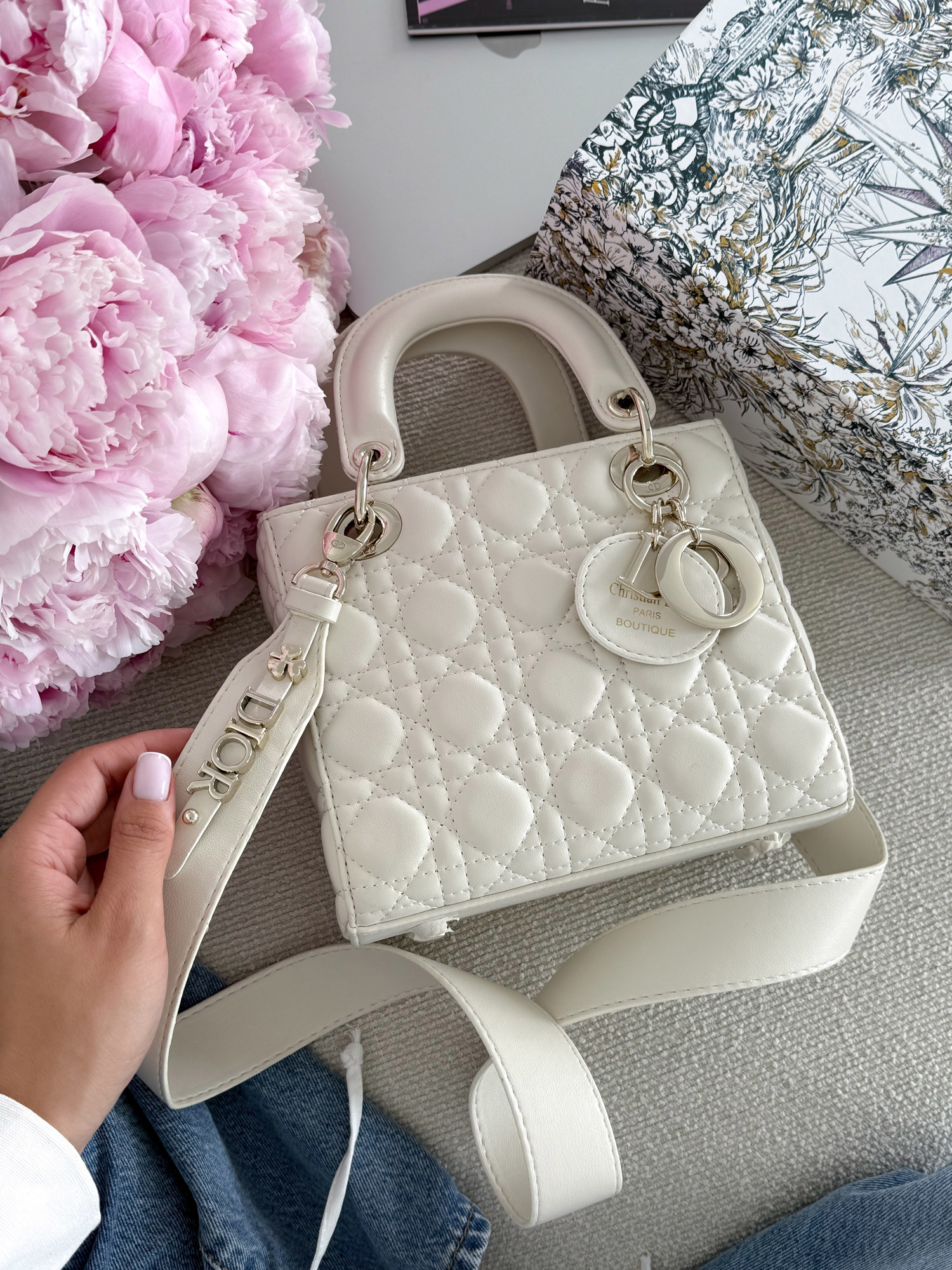 Christian Dior Small Lady Dior My ABCDIOR Bag Milk [оригінальна к - 12