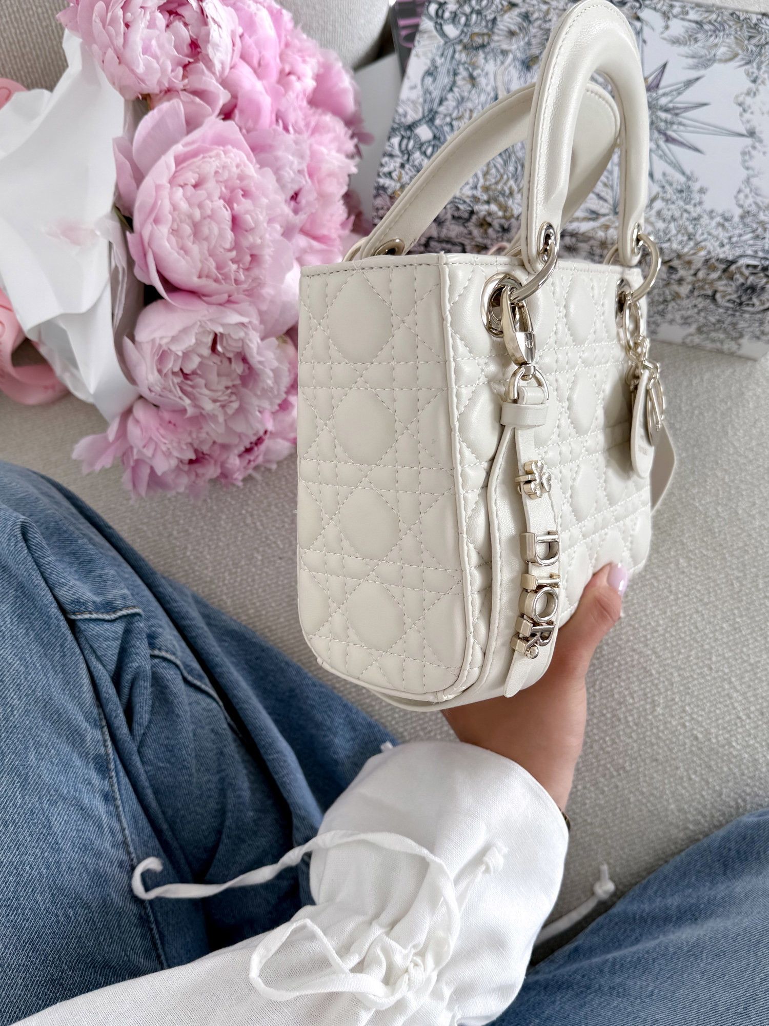 Christian Dior Small Lady Dior My ABCDIOR Bag Milk [оригінальна к - 8